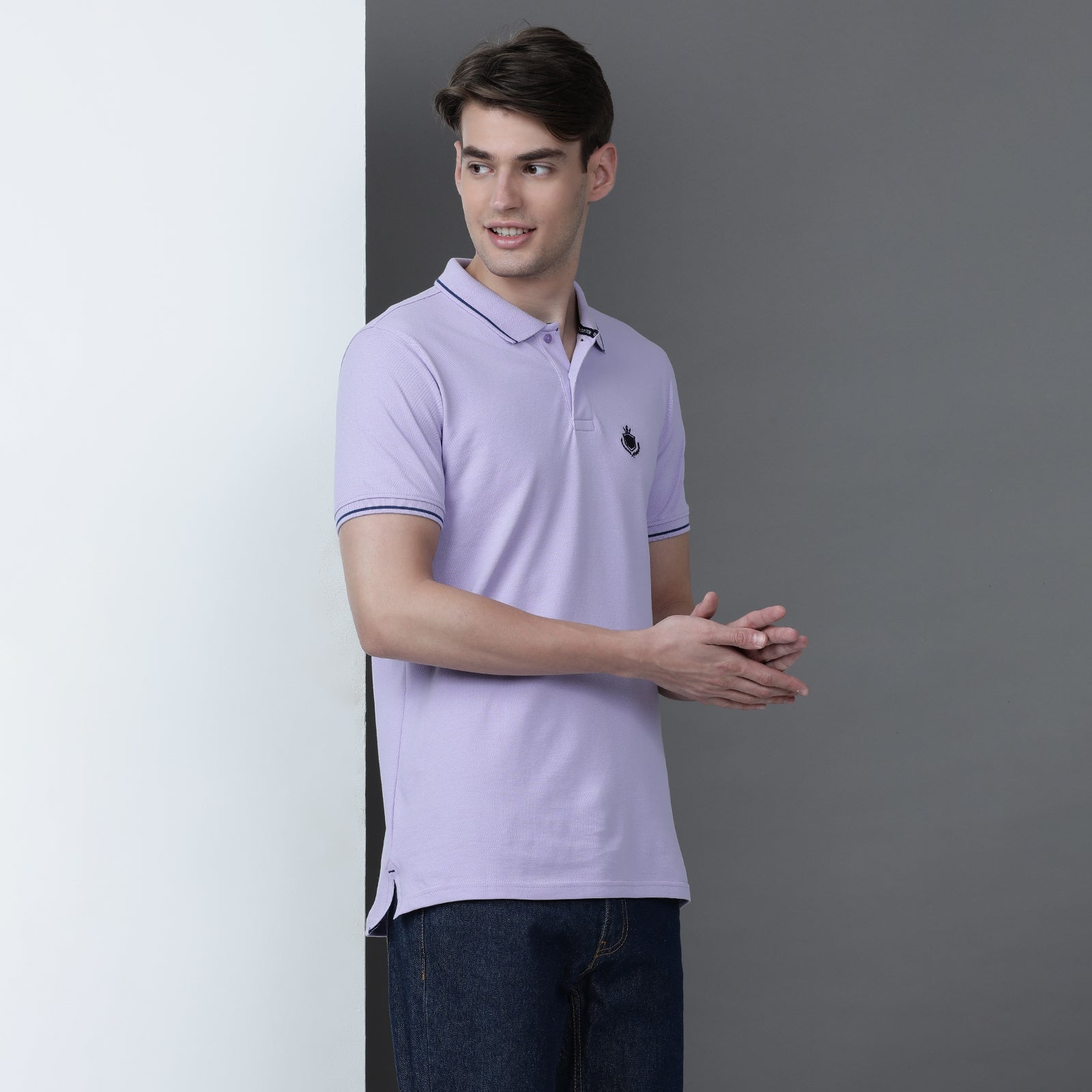 Solid Men Slim Fit Polo T-Shirt