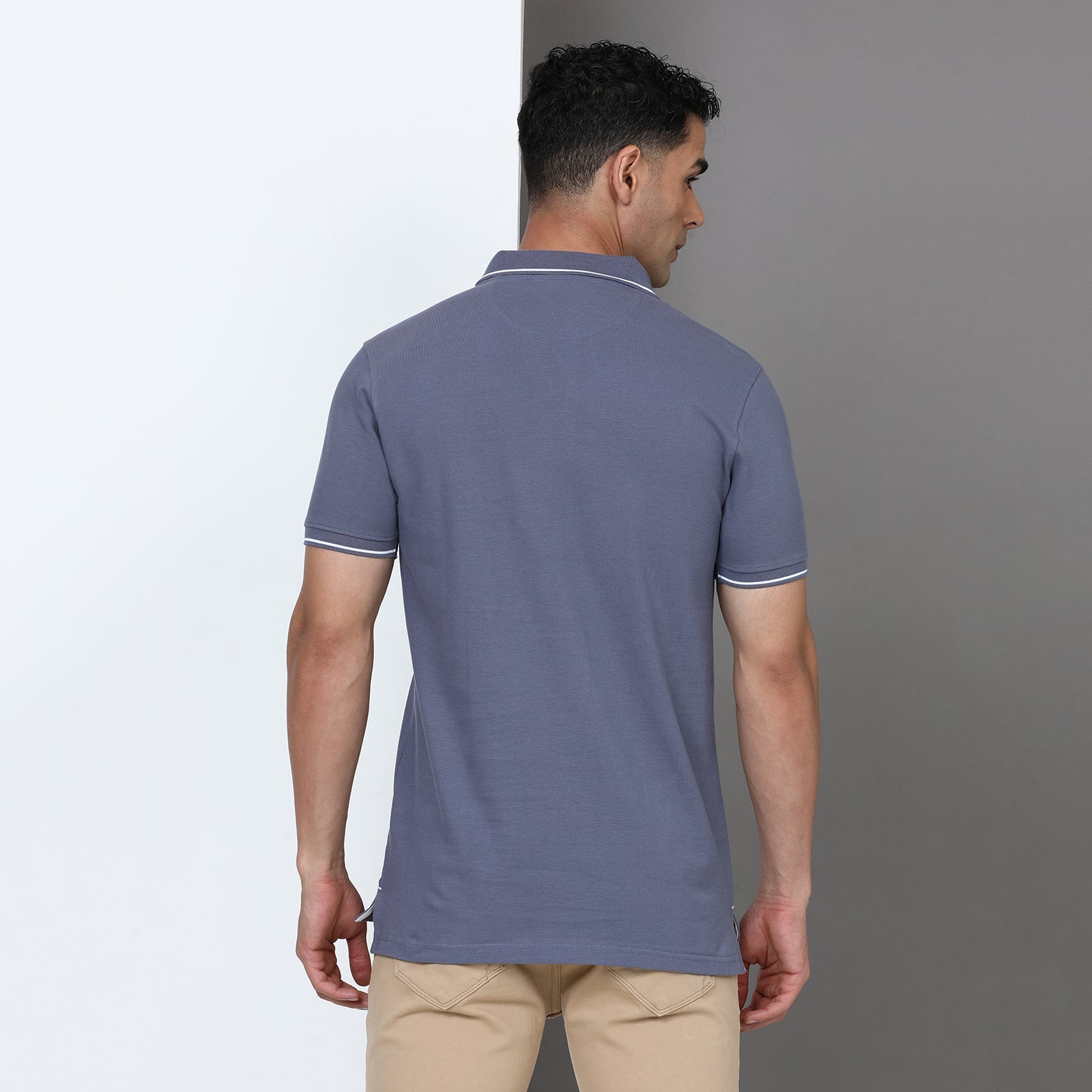 Solid Men Slim Fit Polo T-Shirt