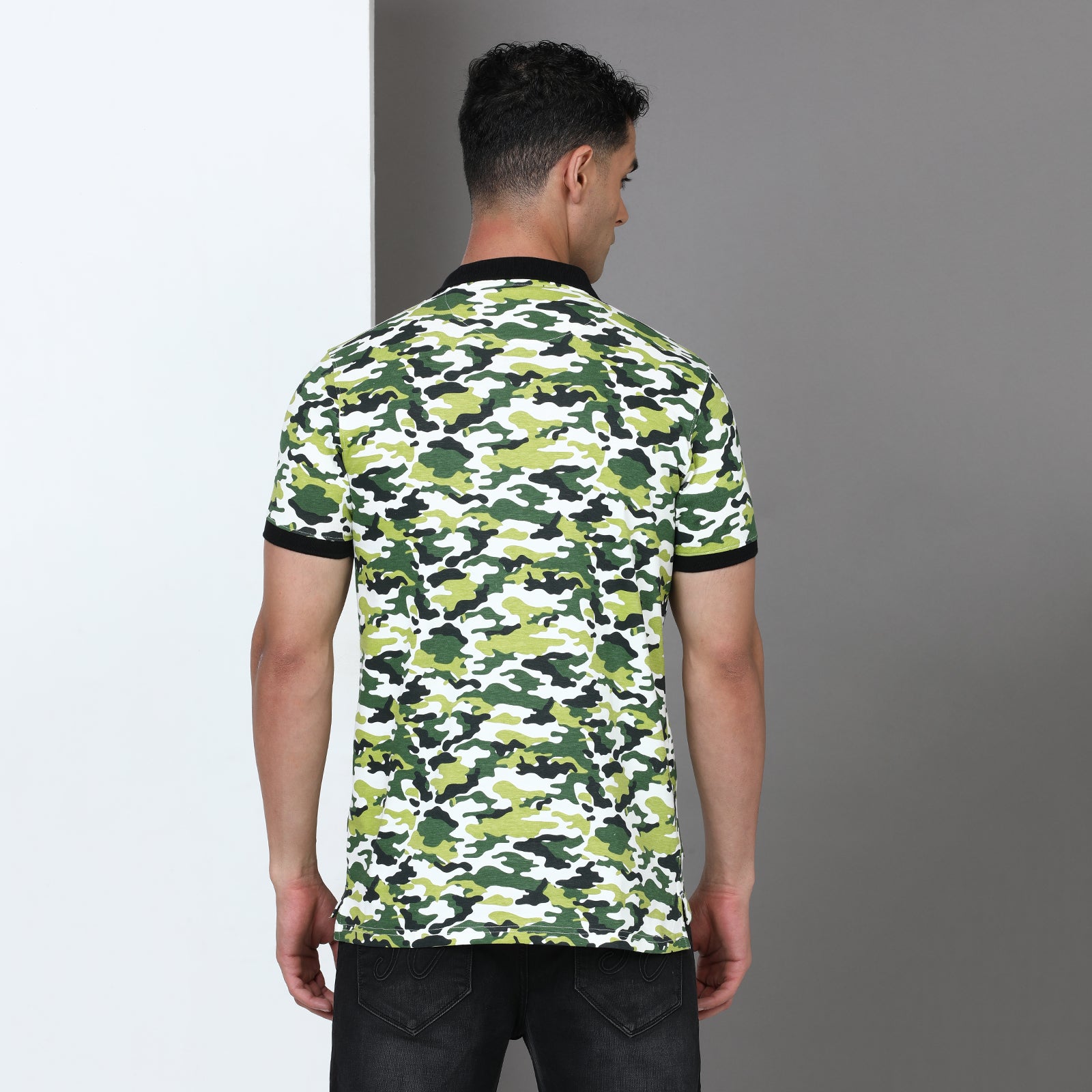 Slim Fit Printed Polo T-Shirt