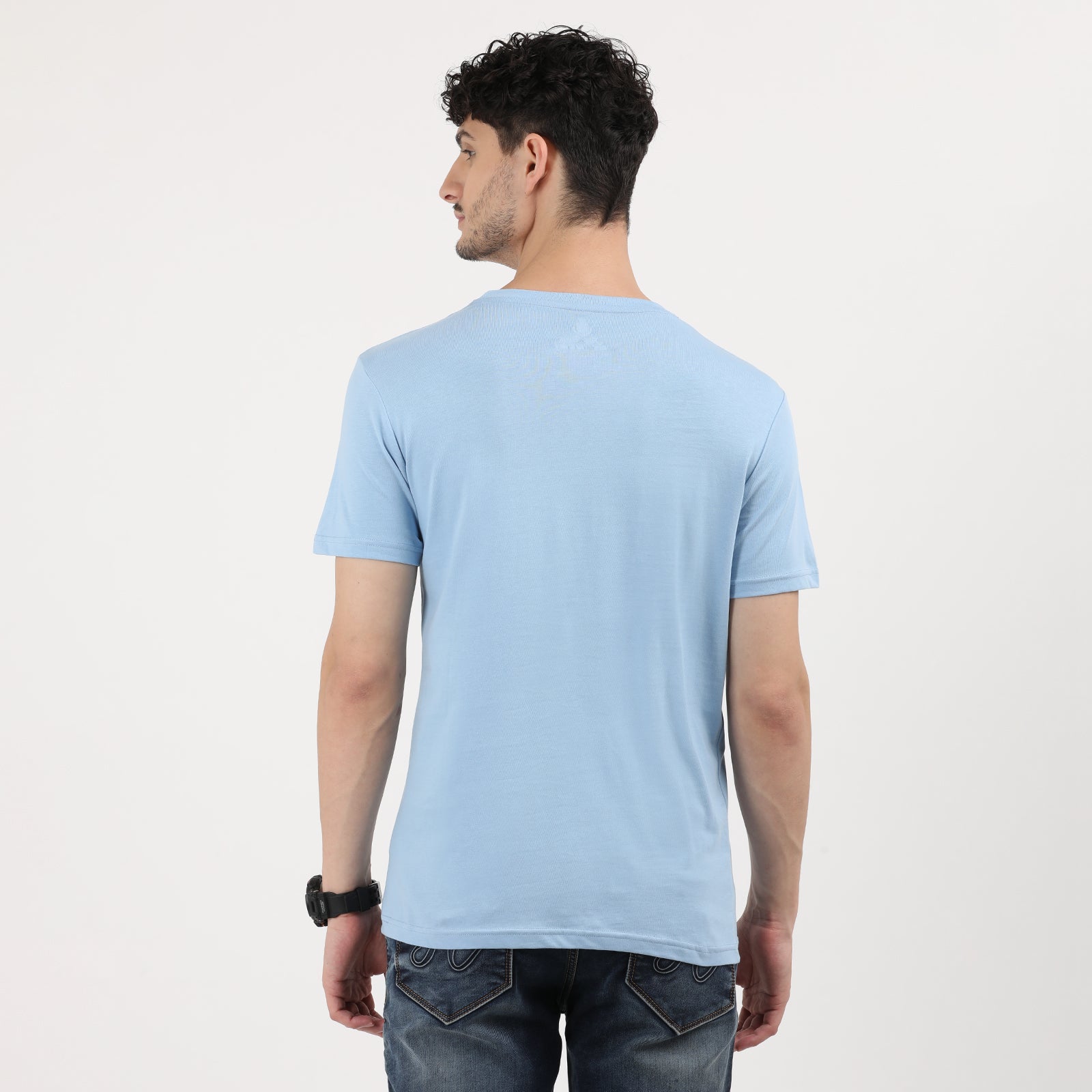 Powder Blue Men's Creative Process Bulb Graphic Tee