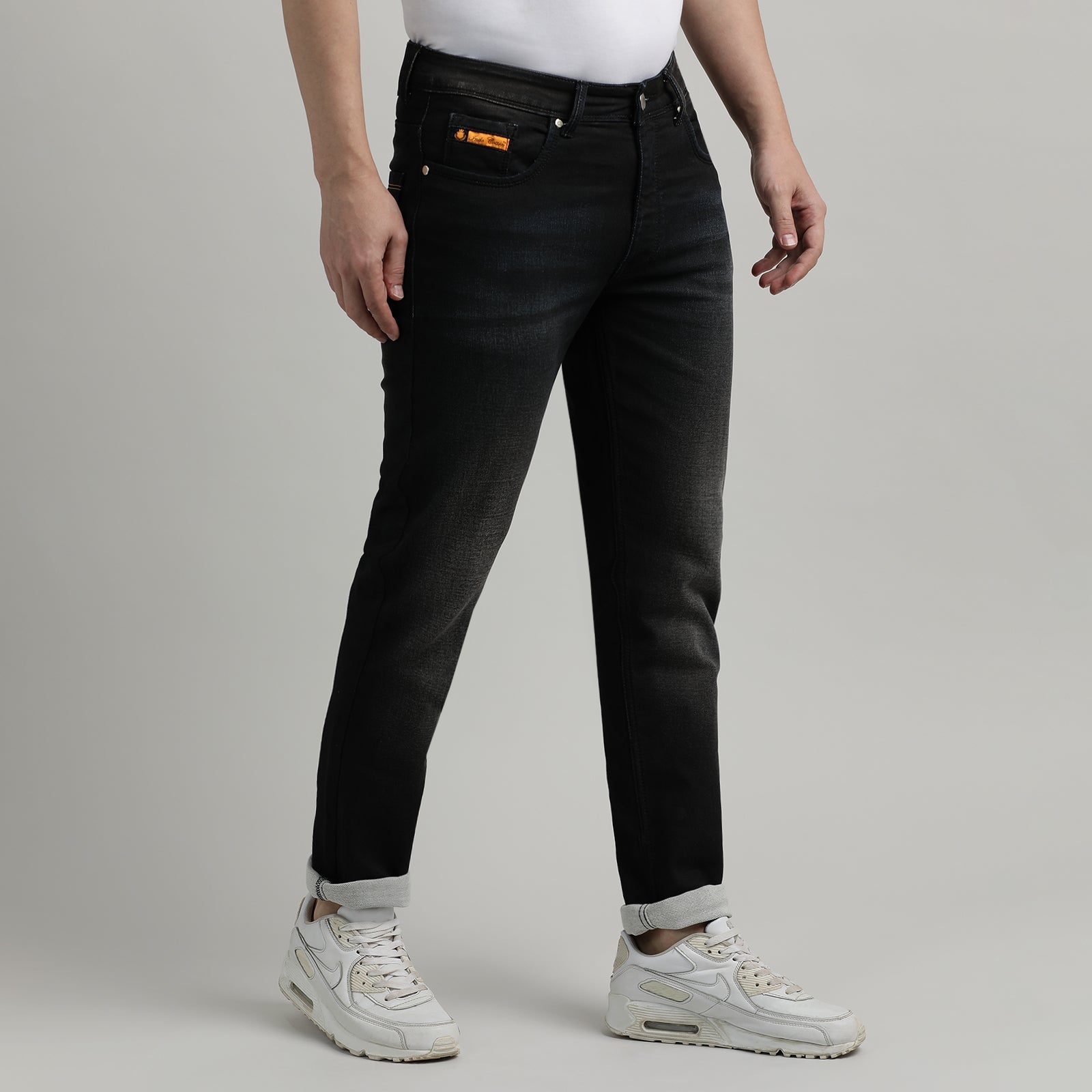 Denim Black Mid Rise Silm Fit Jeans