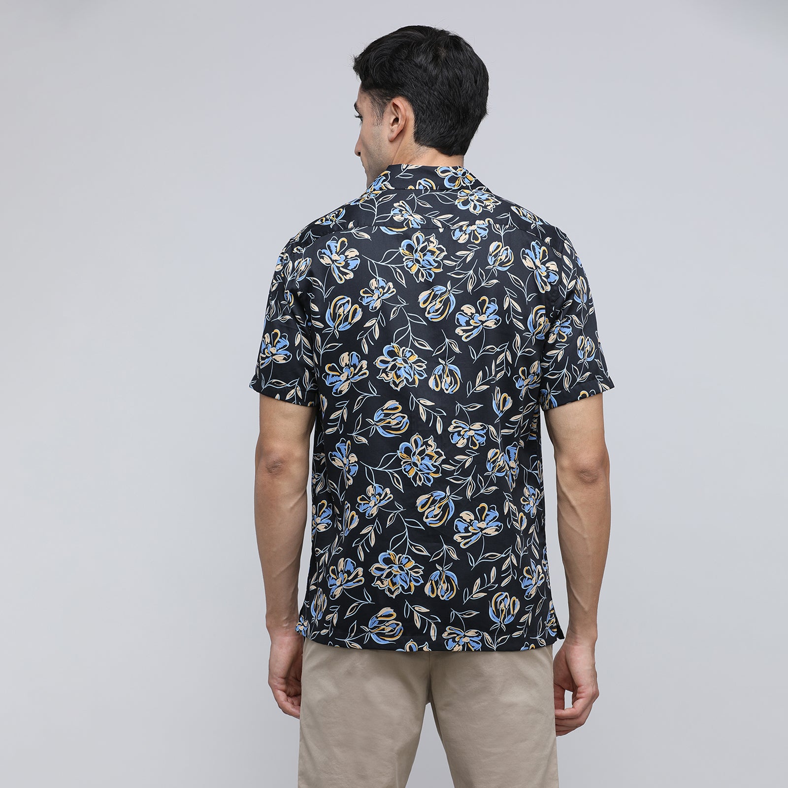 Indo Cotton Men's Half Sleeve Printed Shirt