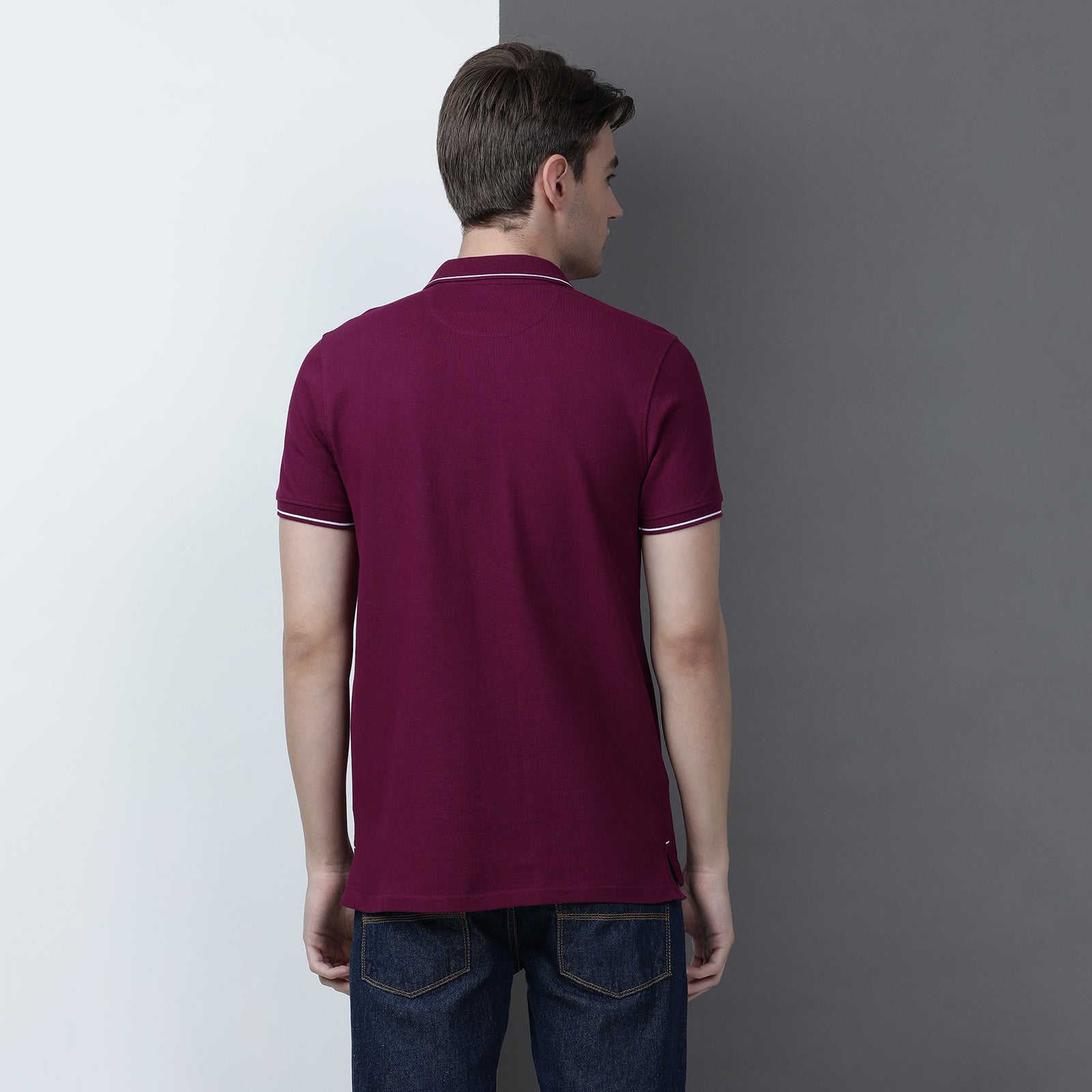 Solid Men Slim Fit Polo T-Shirt