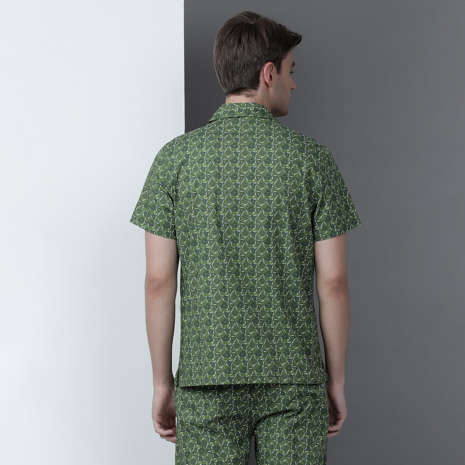 Green Printed Lounge Wear Set