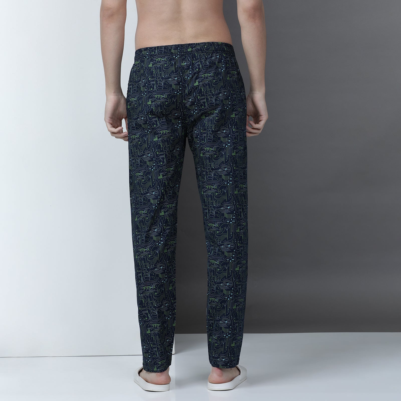 Navy Printed Lounge Pant