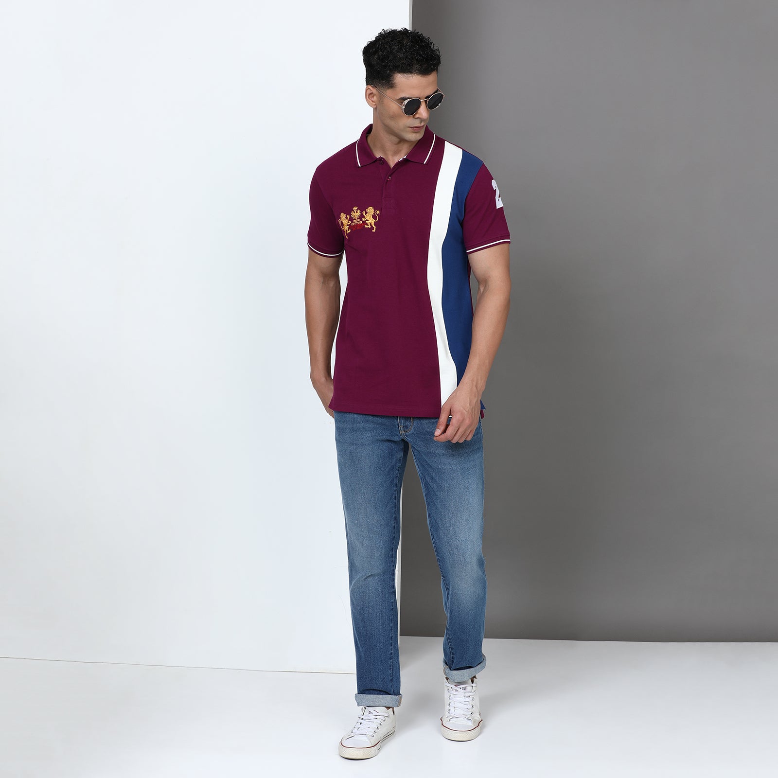 Slim Fit Cut & Sew Polo T-Shirt