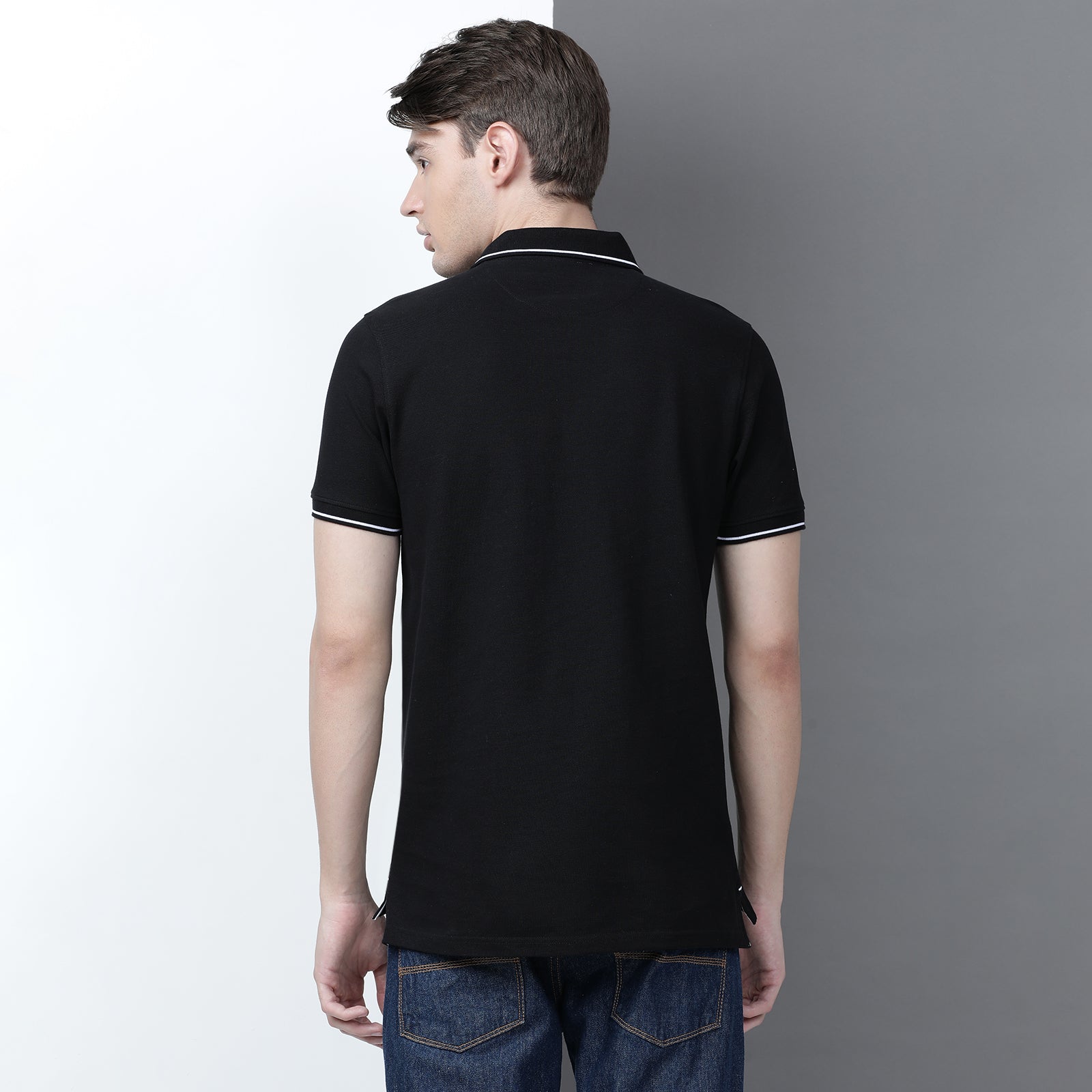 Solid Men Slim Fit Polo T-Shirt