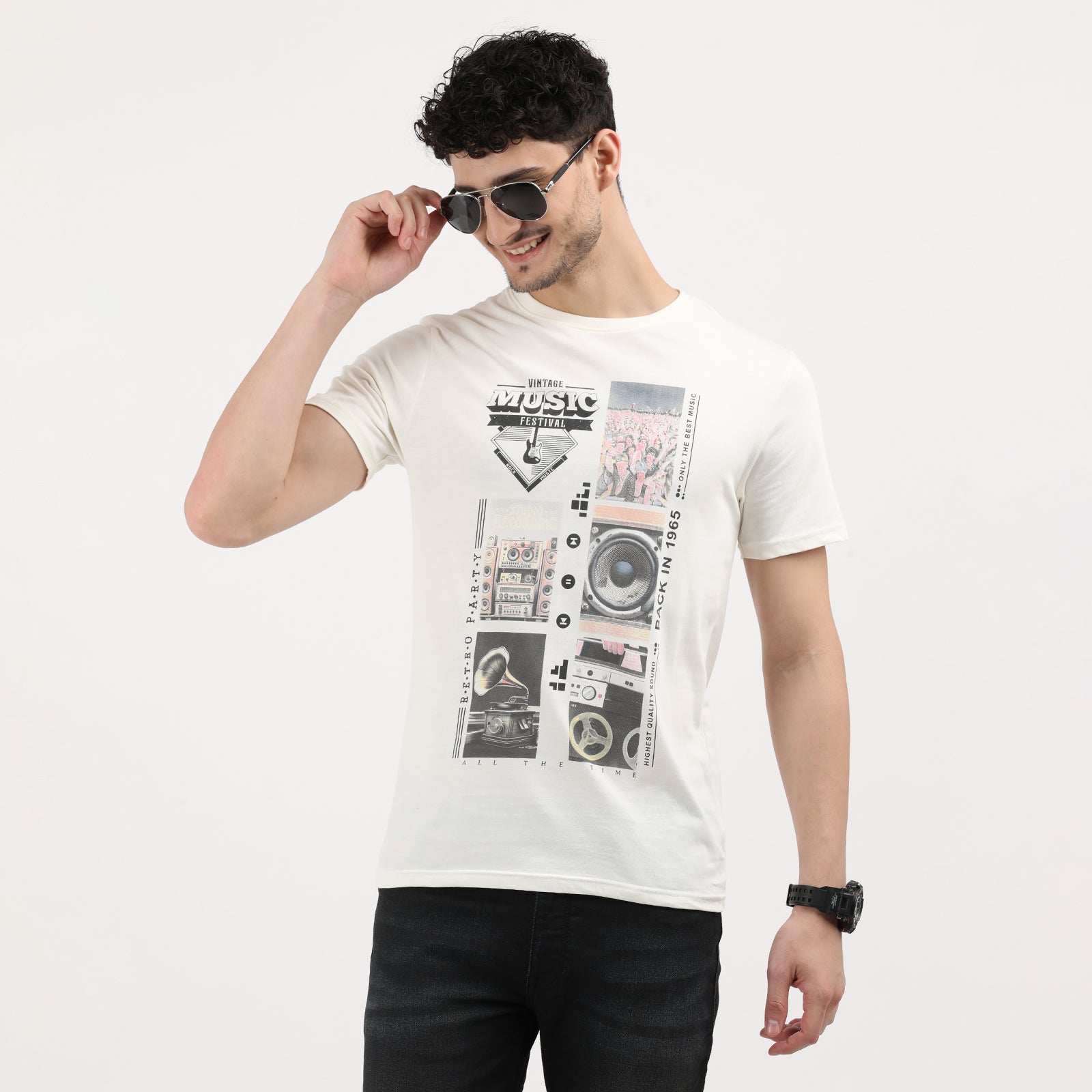 Vanilla Ice Men's Vintage Music Festival Graphic Tee