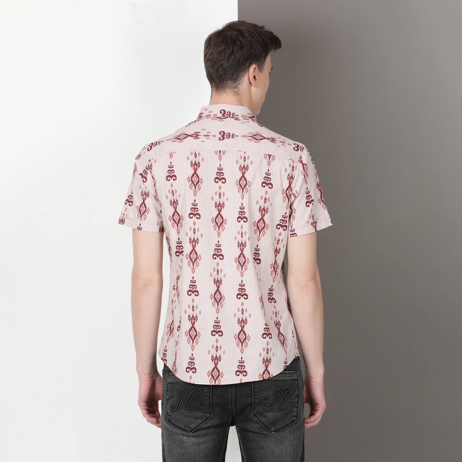 Cameo Rose Printed Half Sleeve Shirt