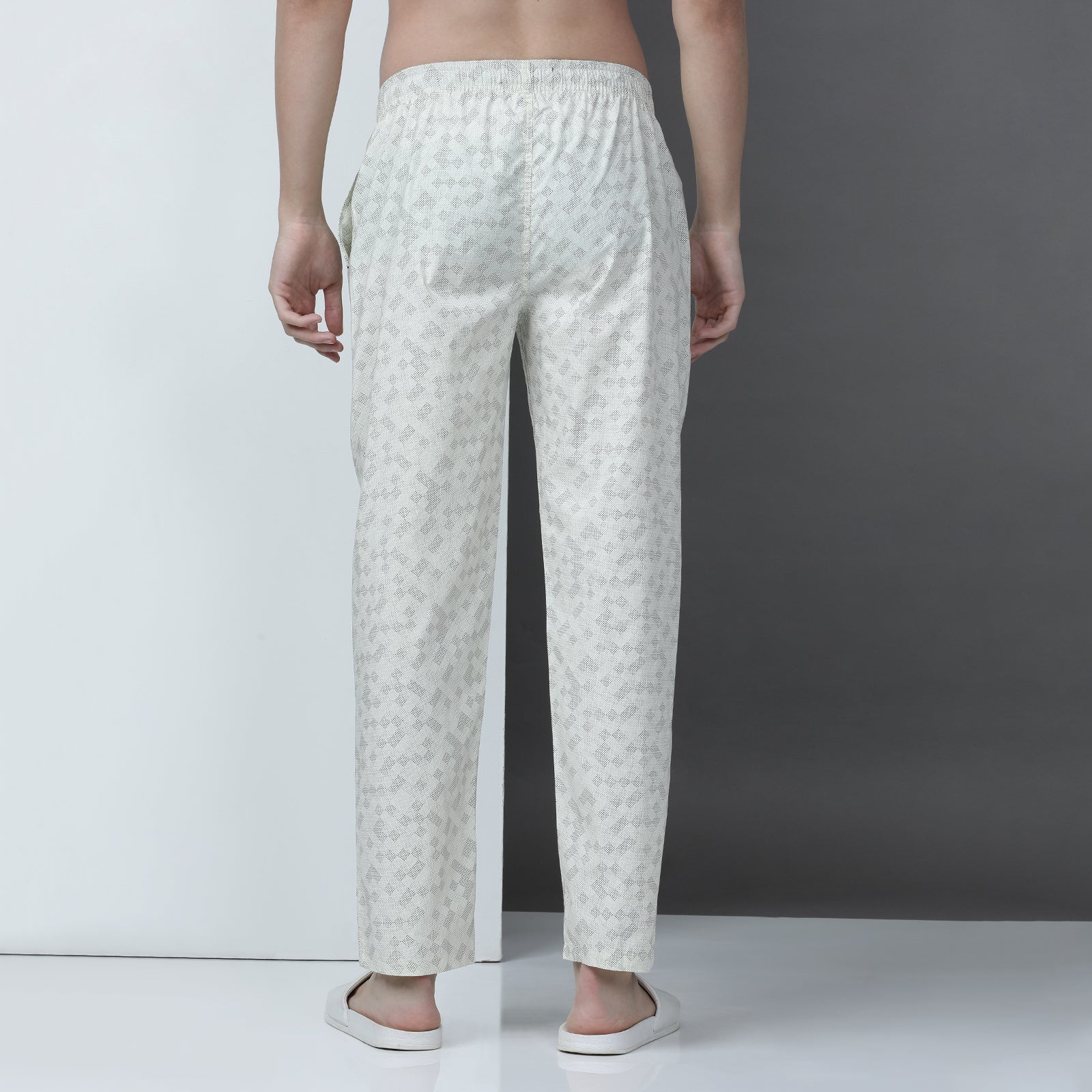 Cream Printed Lounge Pant