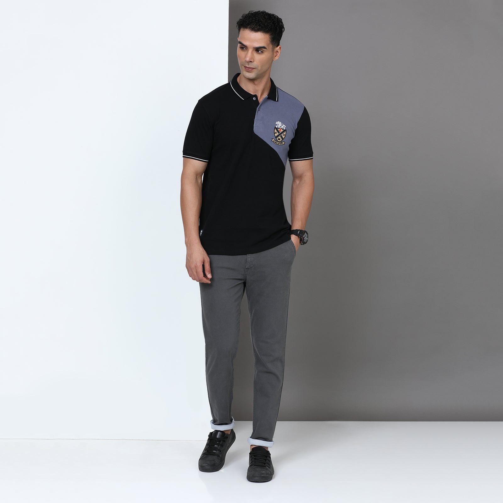 Slim Fit Cut & Sew Polo T-Shirt