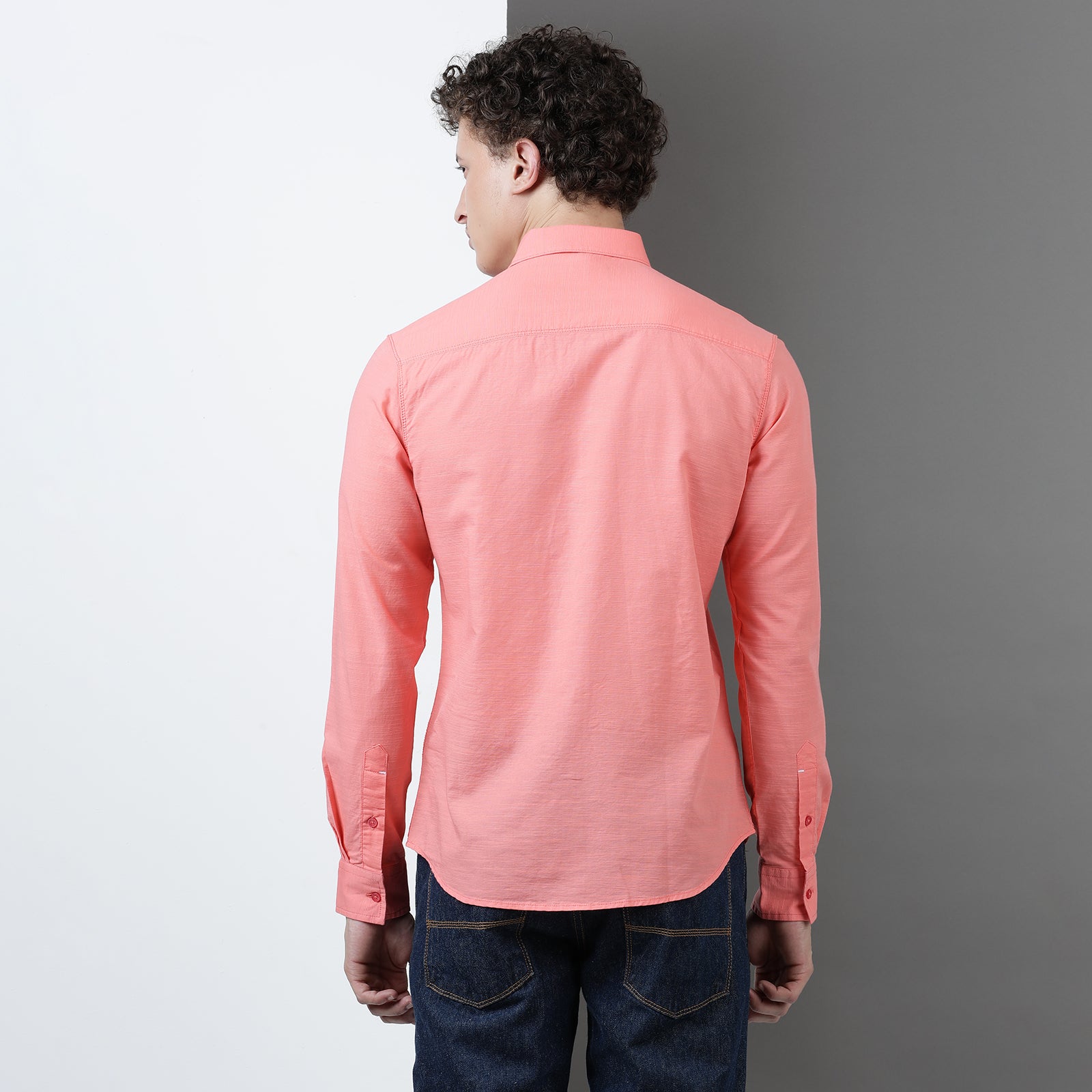 Pink Solid Full Sleeve Shirt