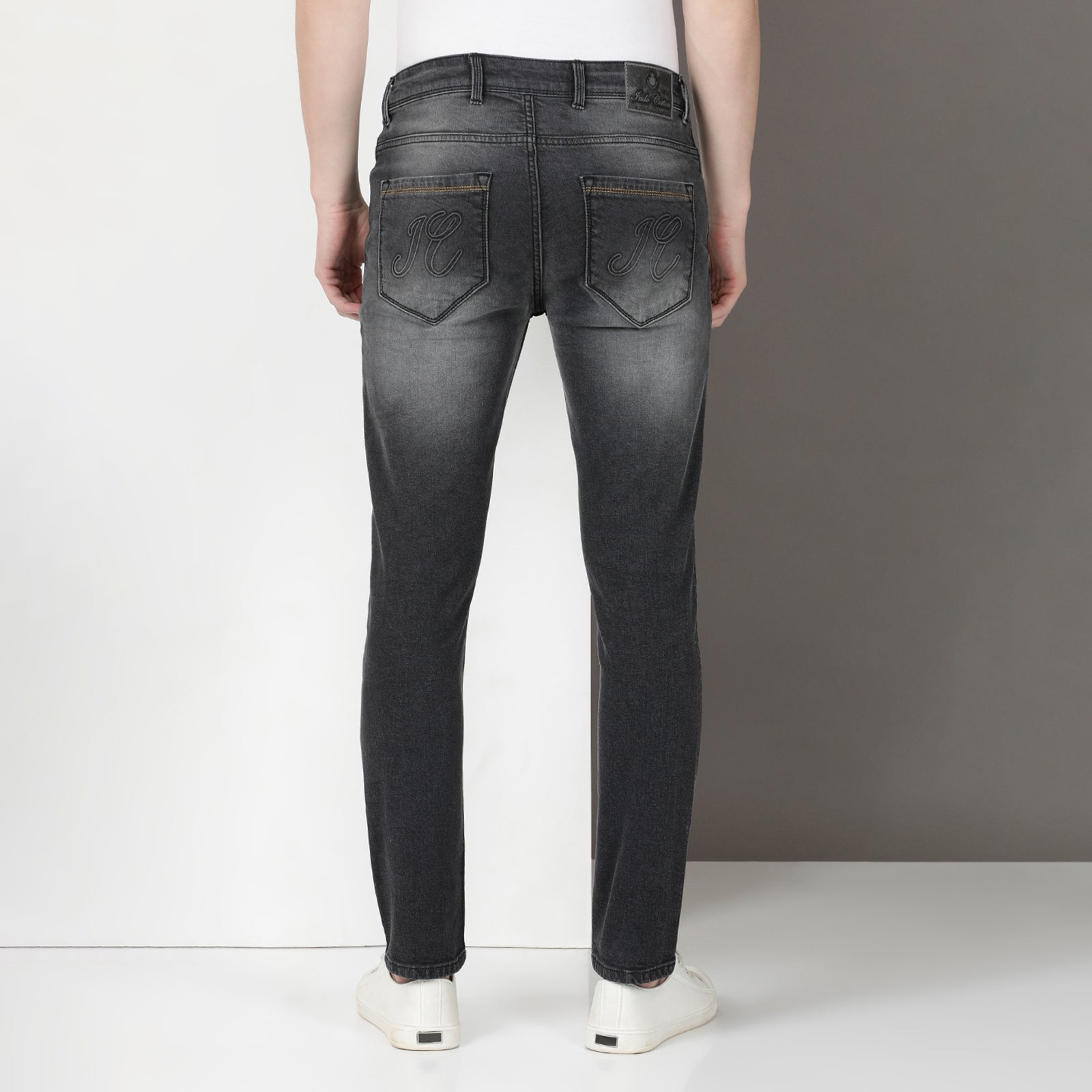 Mid Wash Black Midrise Slim Fit Jeans