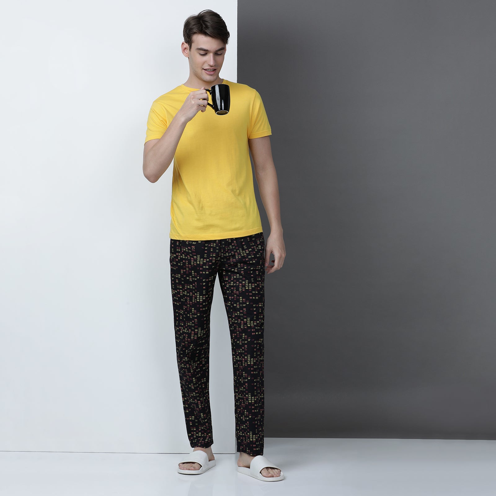 Black Printed Lounge Pant