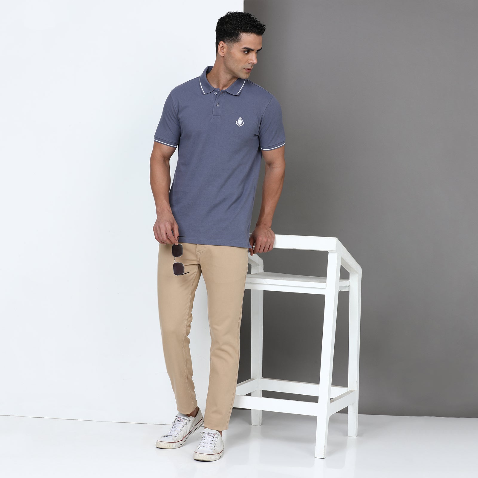 Solid Men Slim Fit Polo T-Shirt