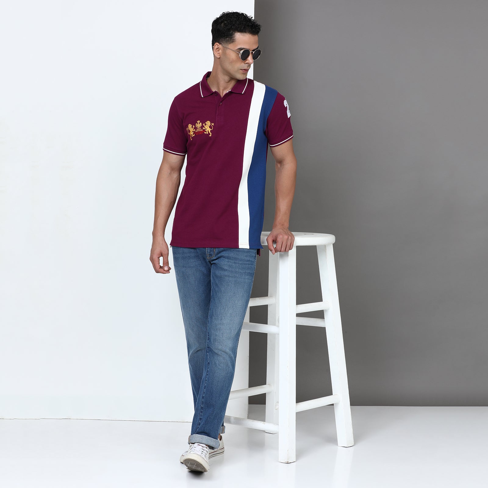 Slim Fit Cut & Sew Polo T-Shirt