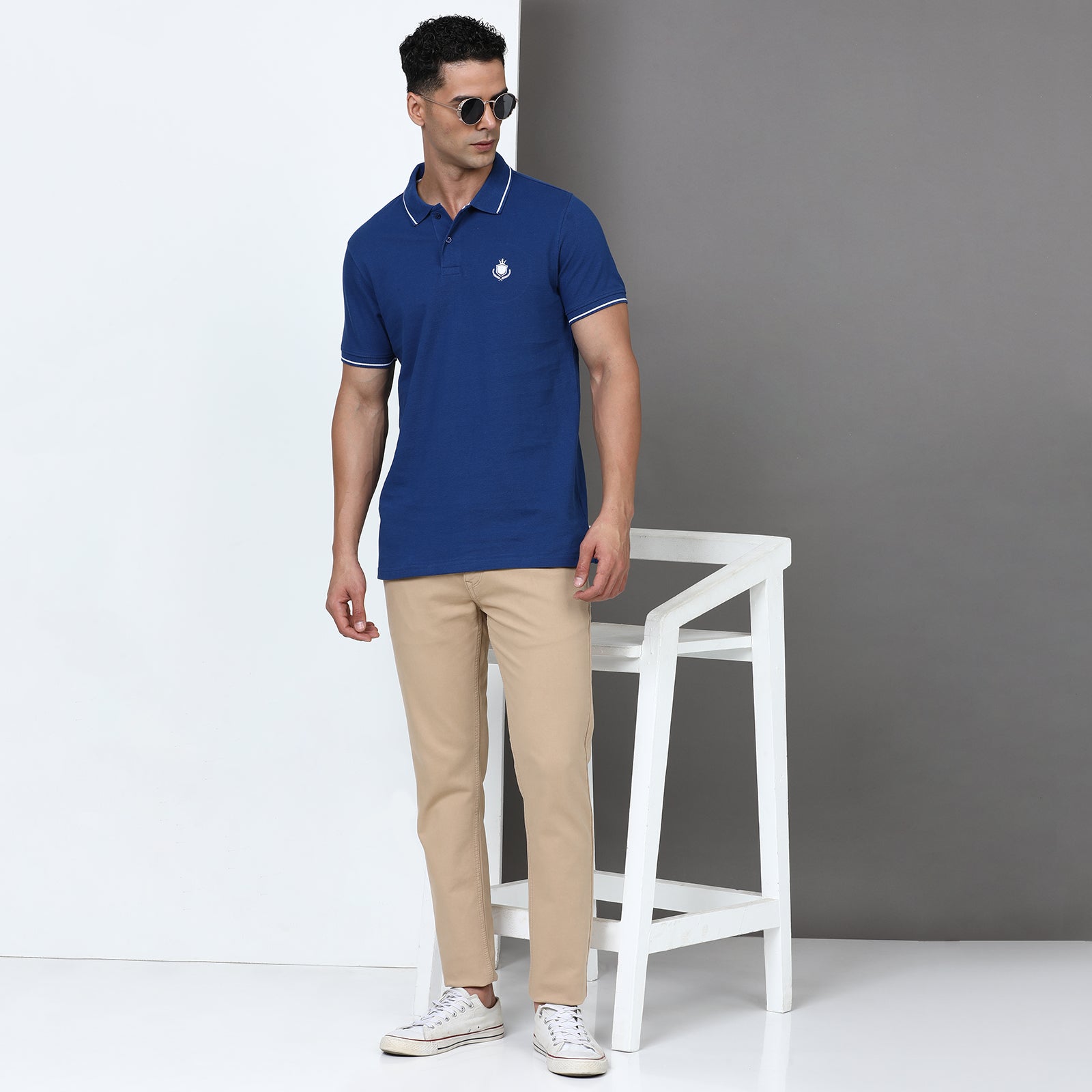 Solid Men Slim Fit Polo T-Shirt