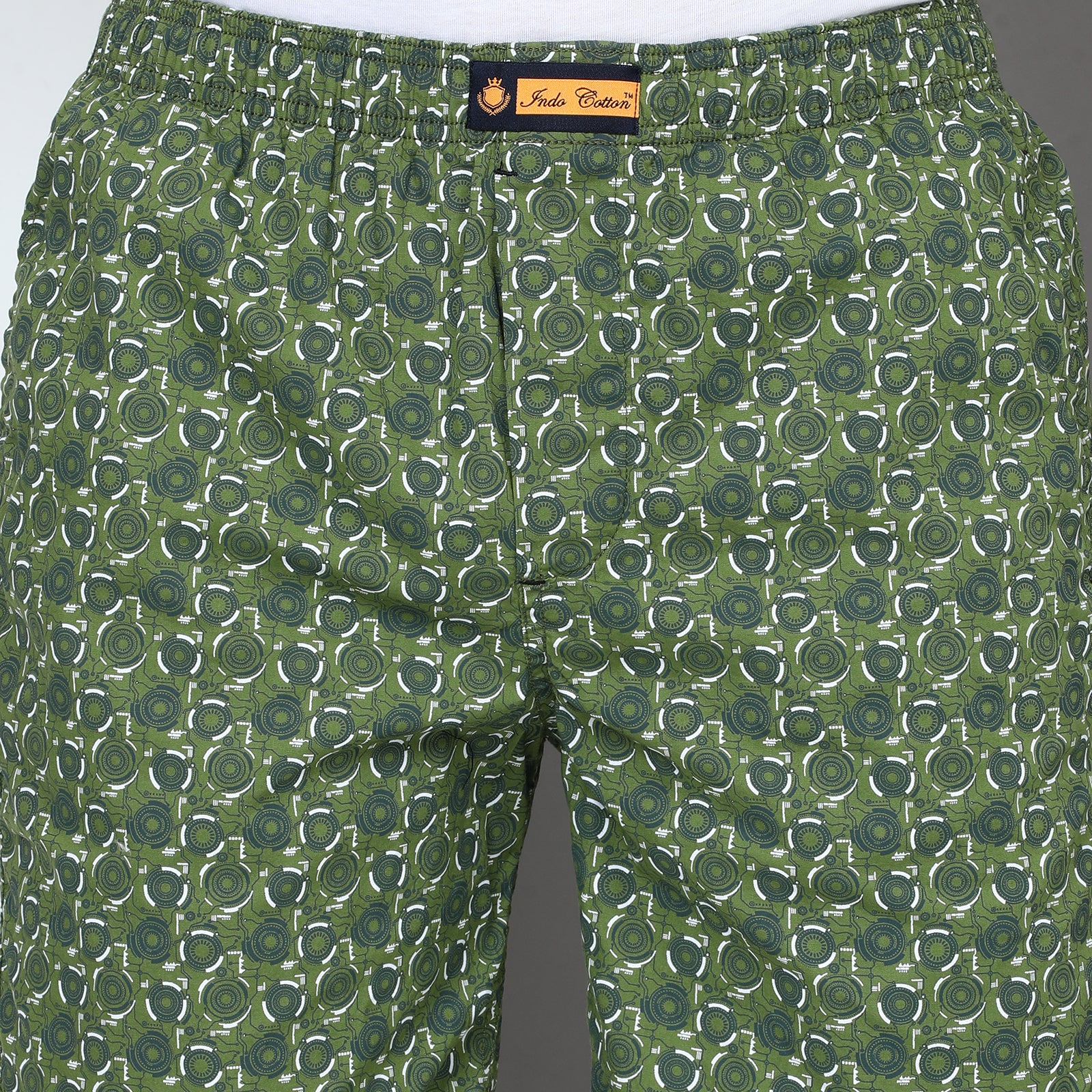 Green Printed Short Thigh Short