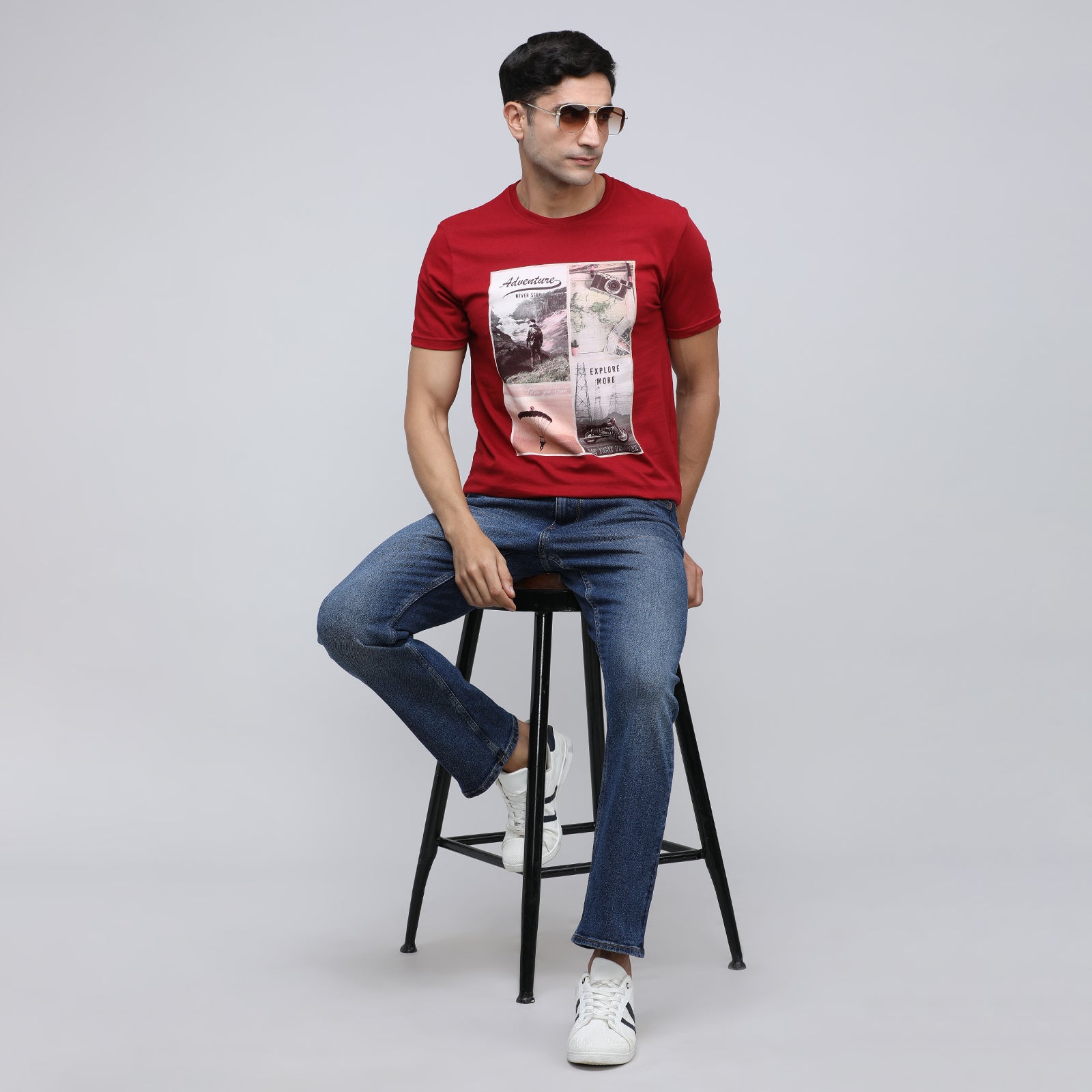 Indo Cotton Men's Crew Neck T-Shirt