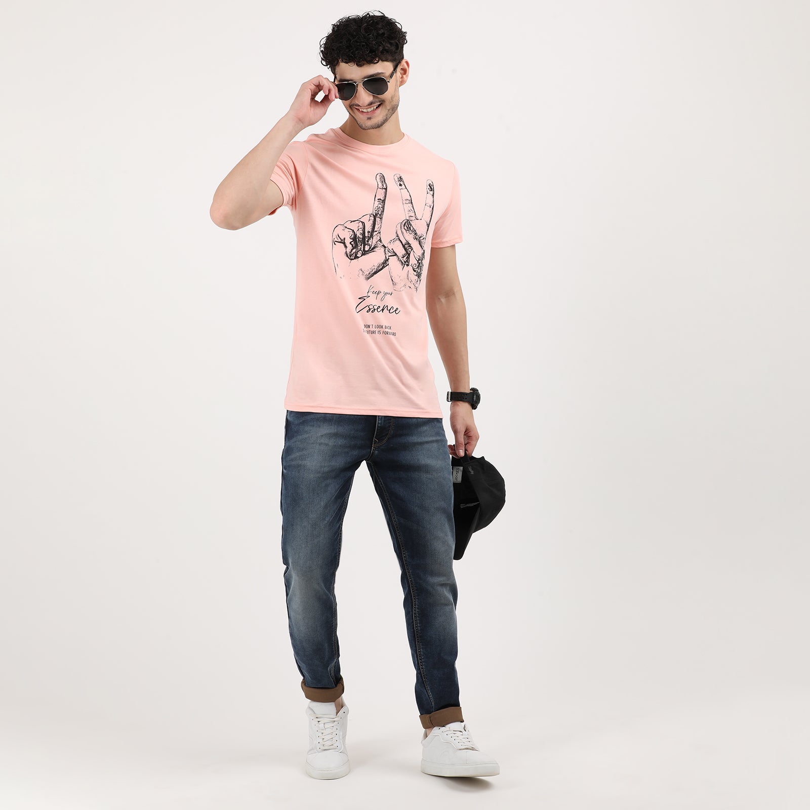 Impatience Pink Keep Your Essence Crew Neck T-Shirt