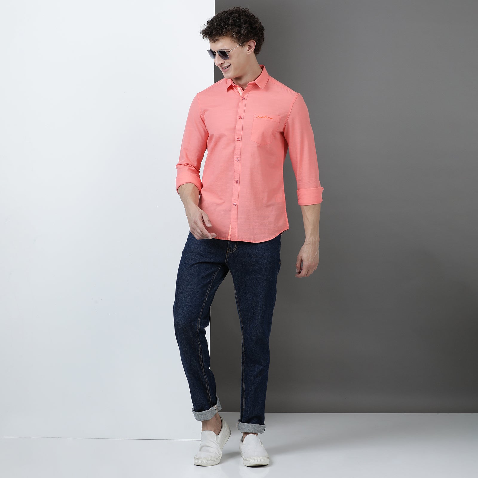 Pink Solid Full Sleeve Shirt