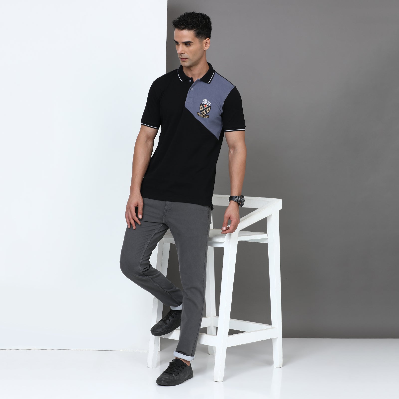 Slim Fit Cut & Sew Polo T-Shirt