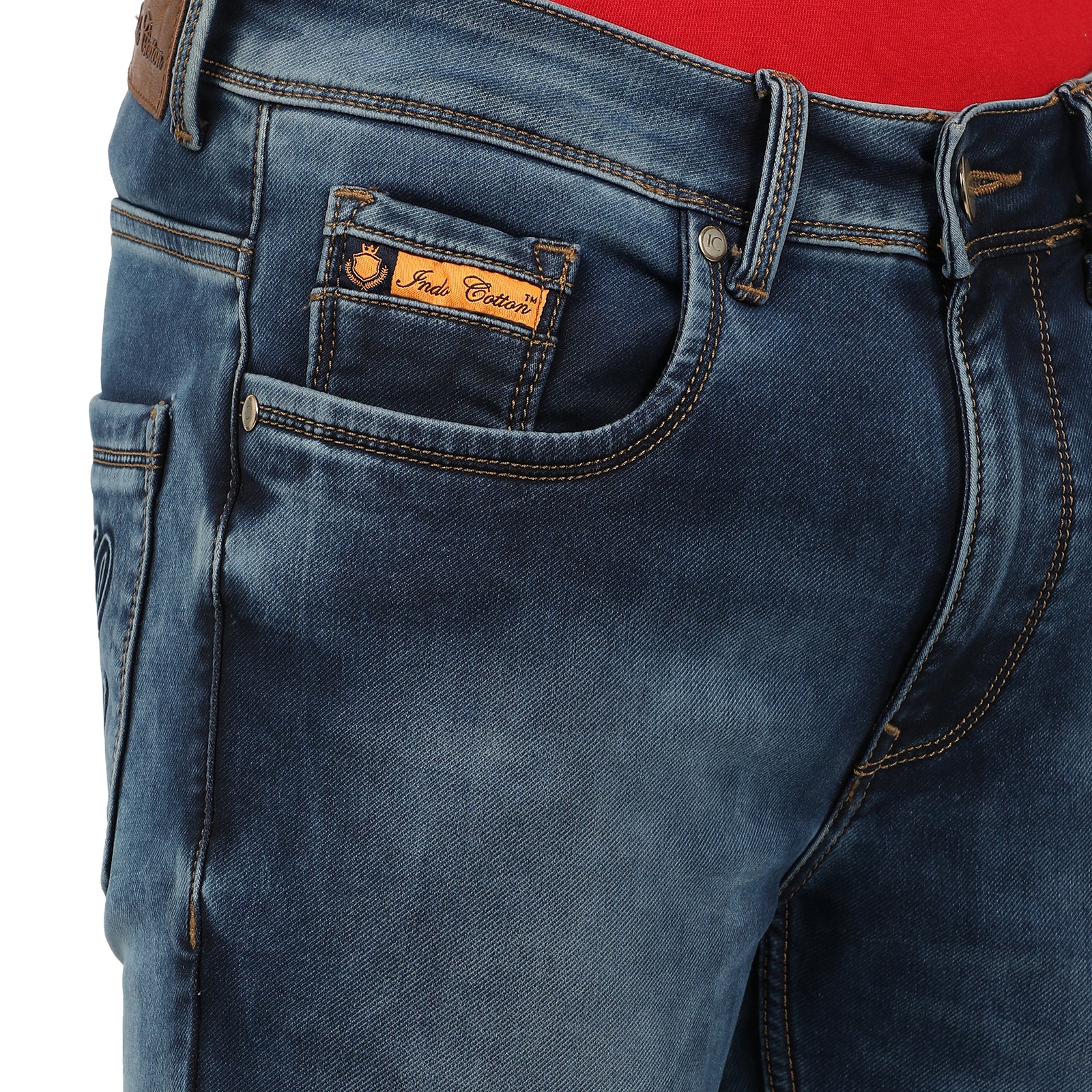 Men's Slim Fit Faded Blue Jeans