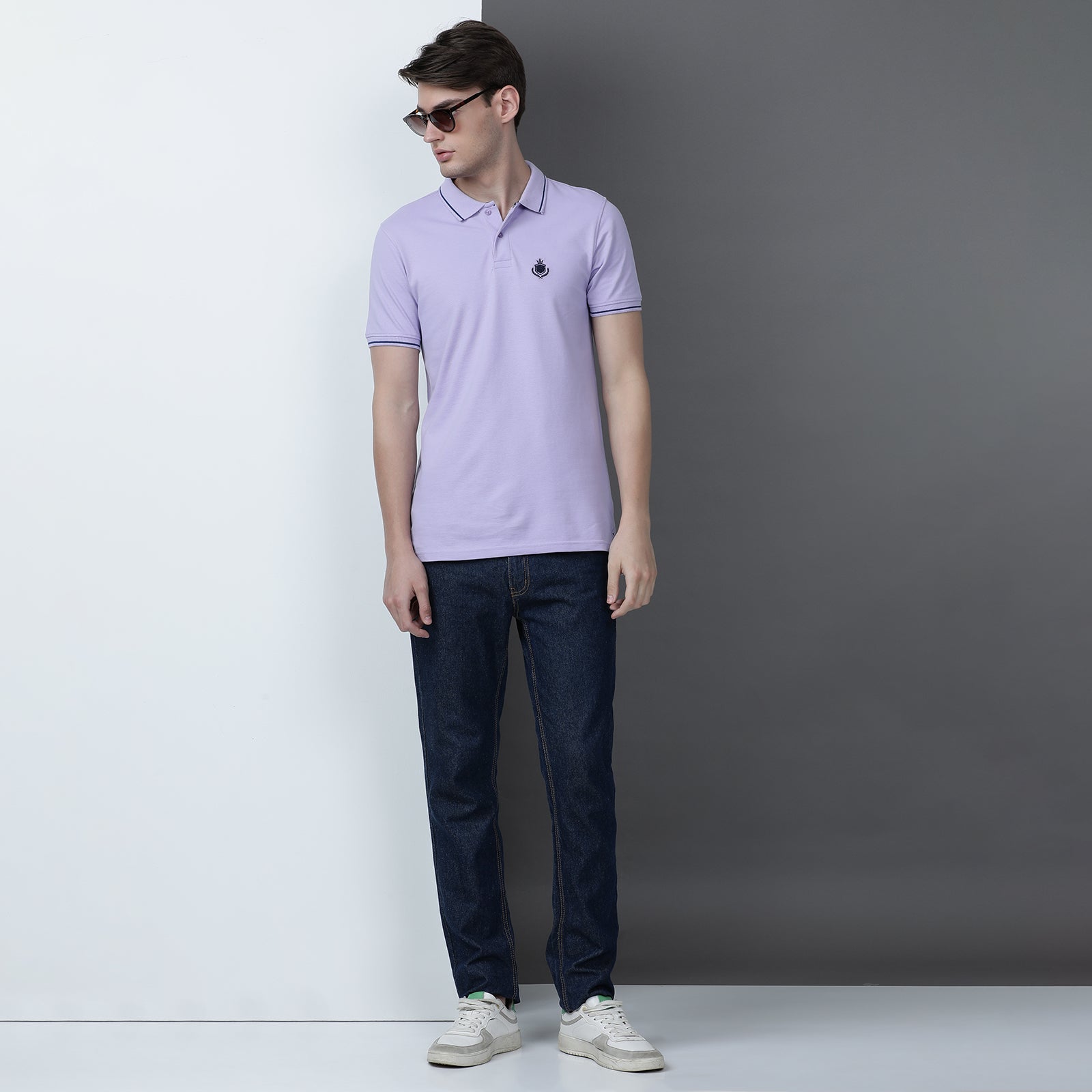 Solid Men Slim Fit Polo T-Shirt