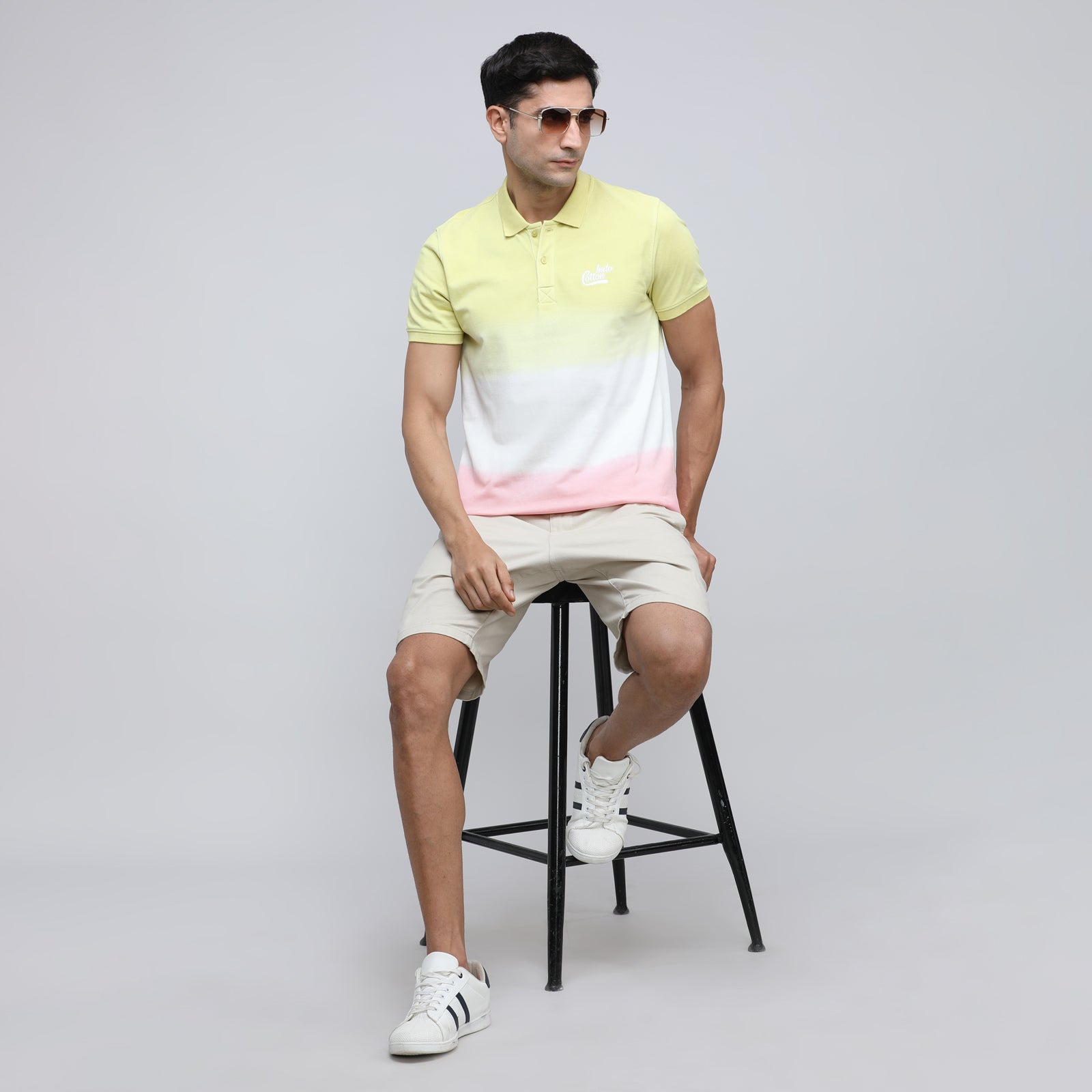 Indo Cotton Men's Polo Neck T-Shirt