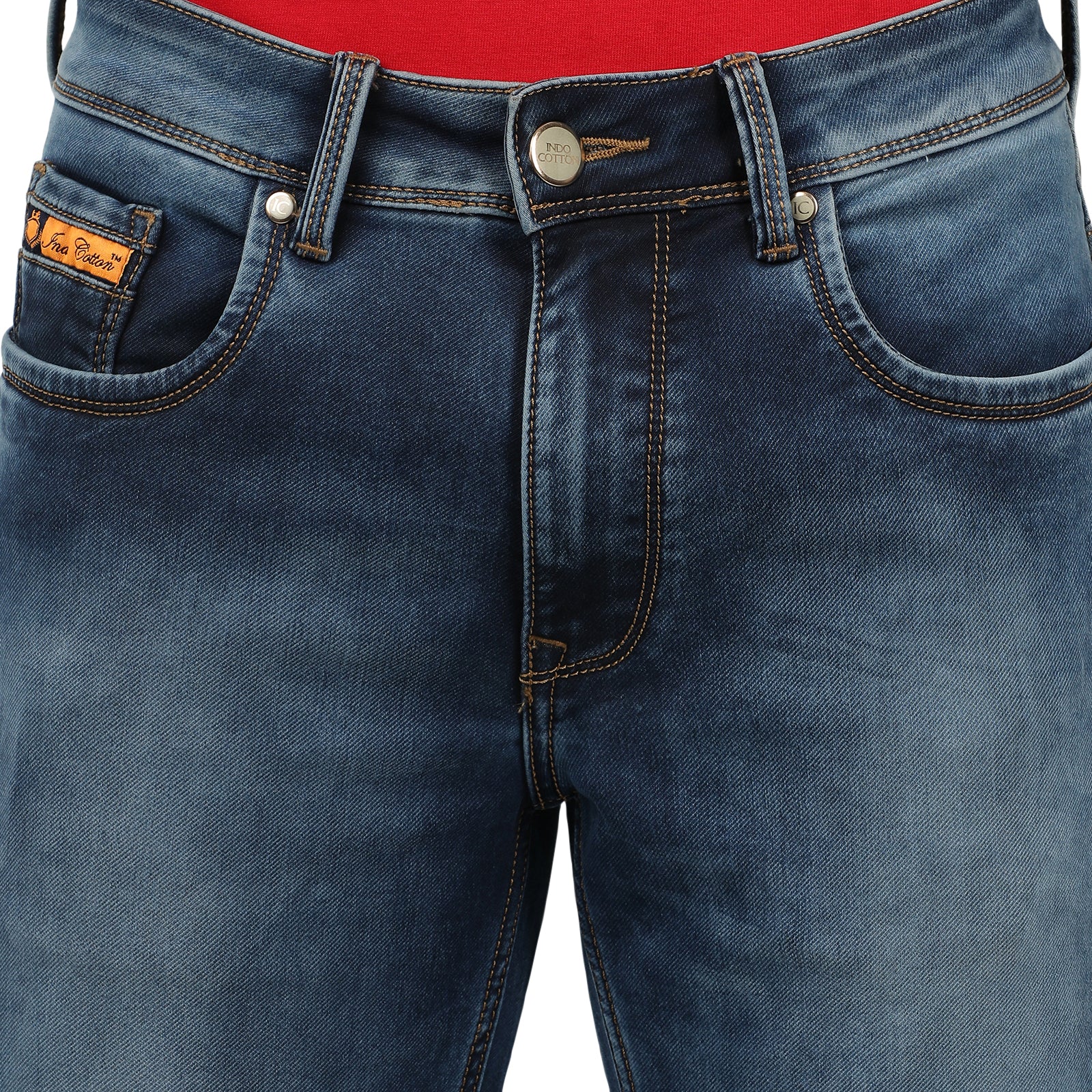 Men's Slim Fit Faded Blue Jeans