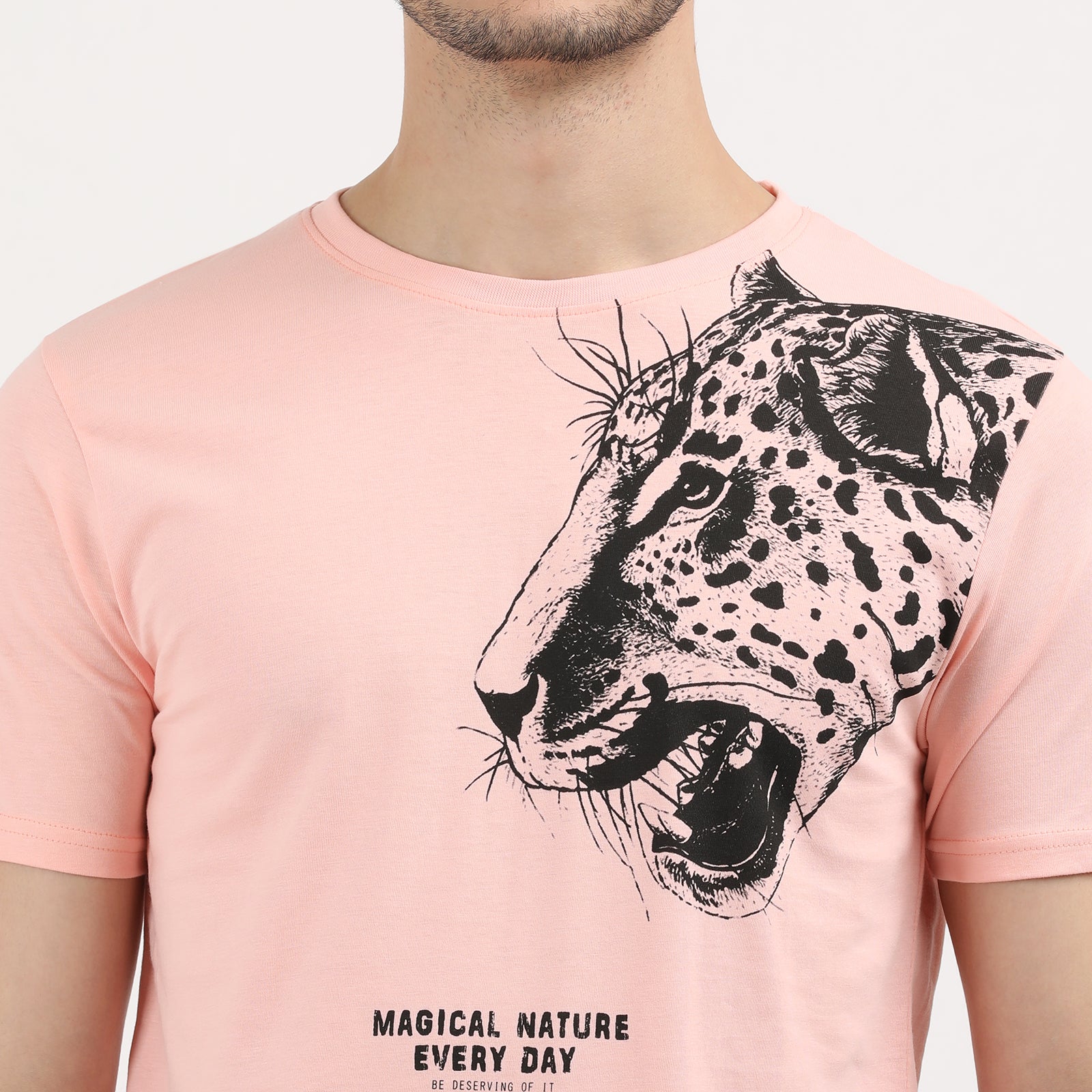 Impatiens Pink Roaring Style Leopard Print T-Shirt