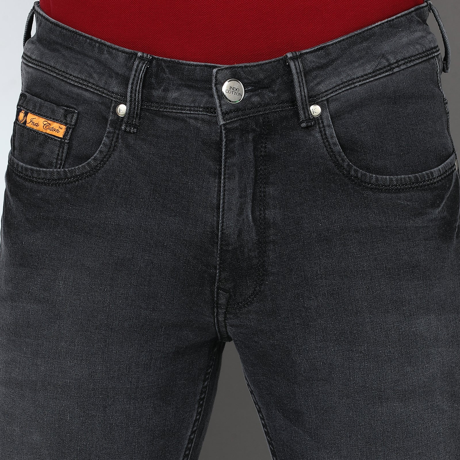 Denim Black Midrise Slim Fit Jeans