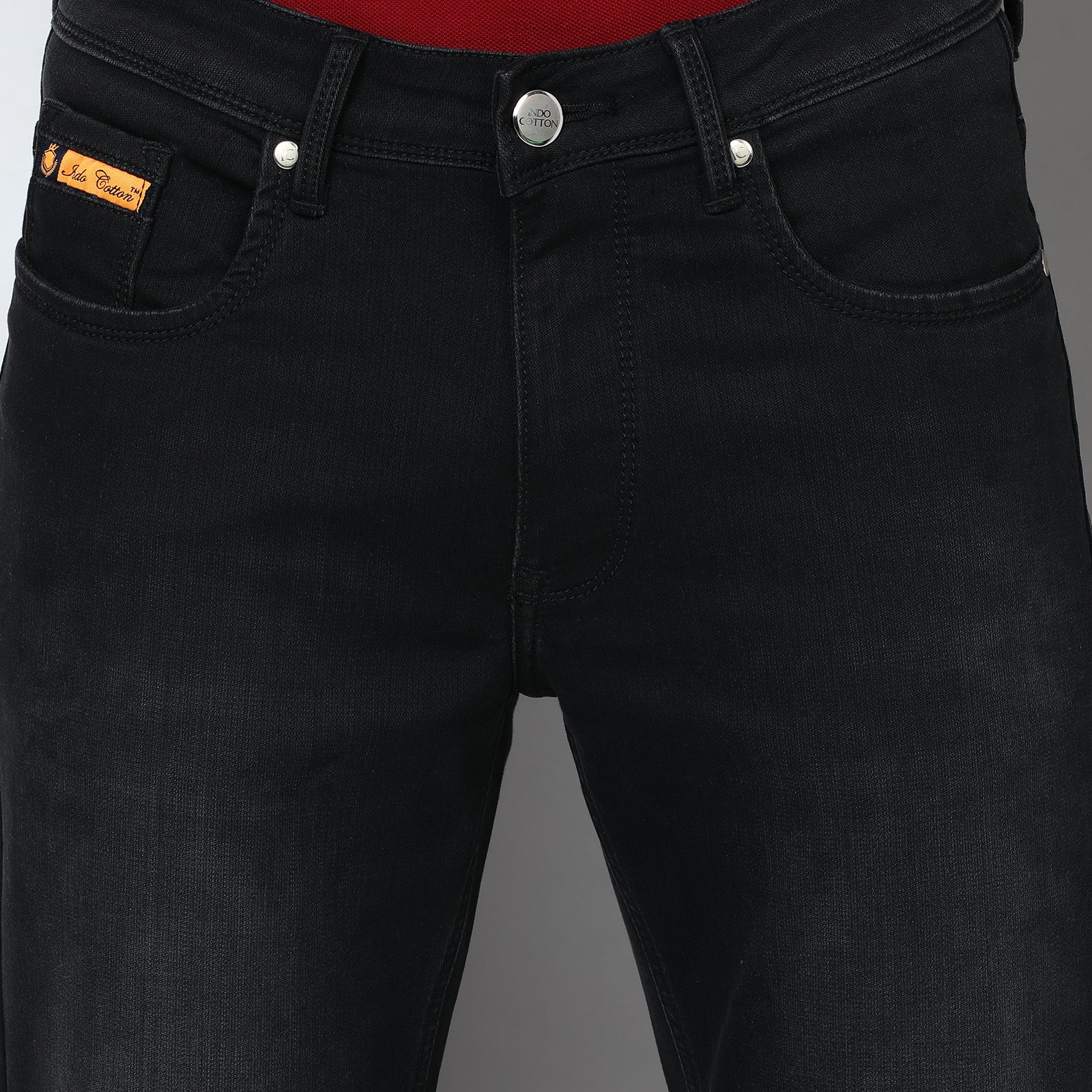 Denim Black Midrise Slim Fit Jeans