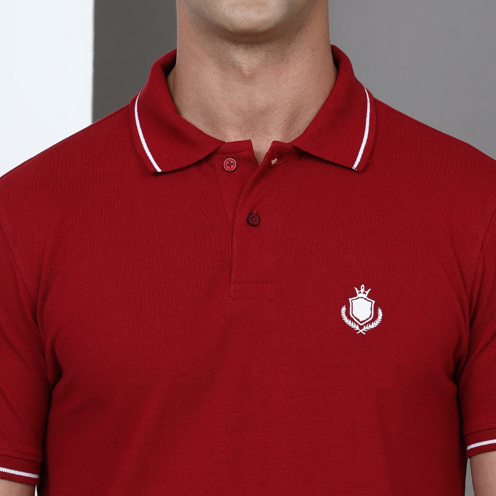 Solid Men Slim Fit Polo T-Shirt