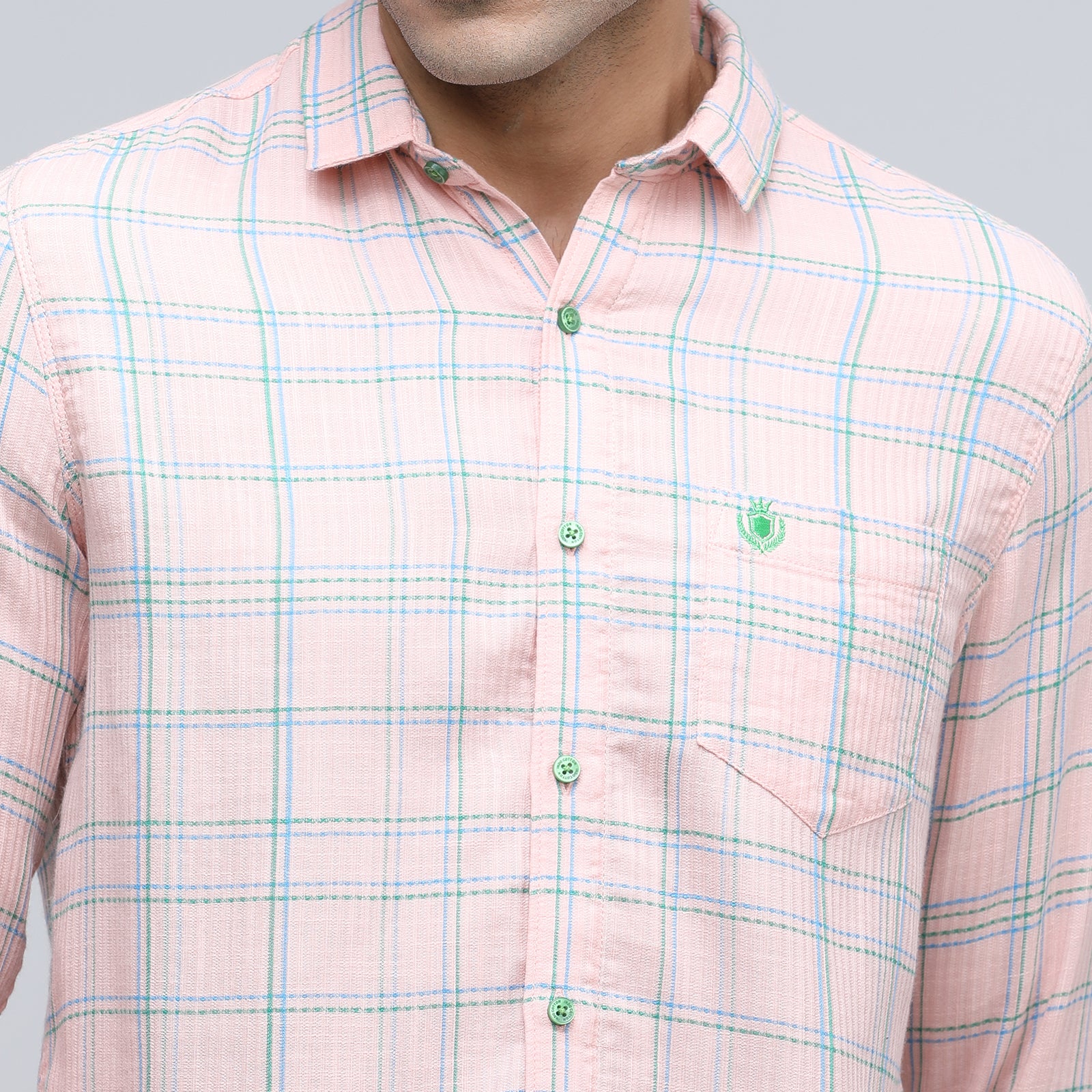 Indo Cotton Men's Checkered Full Sleeve Shirt