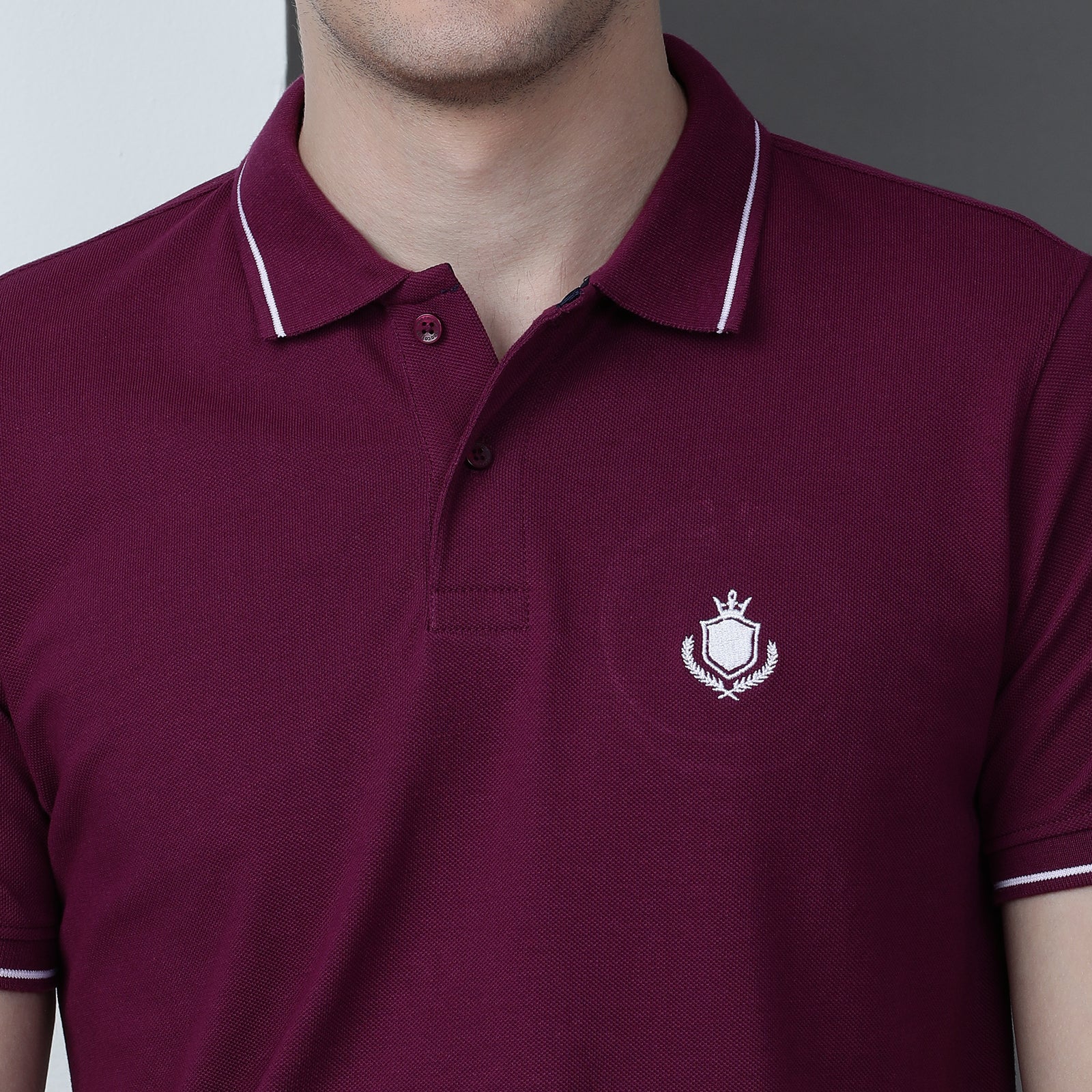 Solid Men Slim Fit Polo T-Shirt