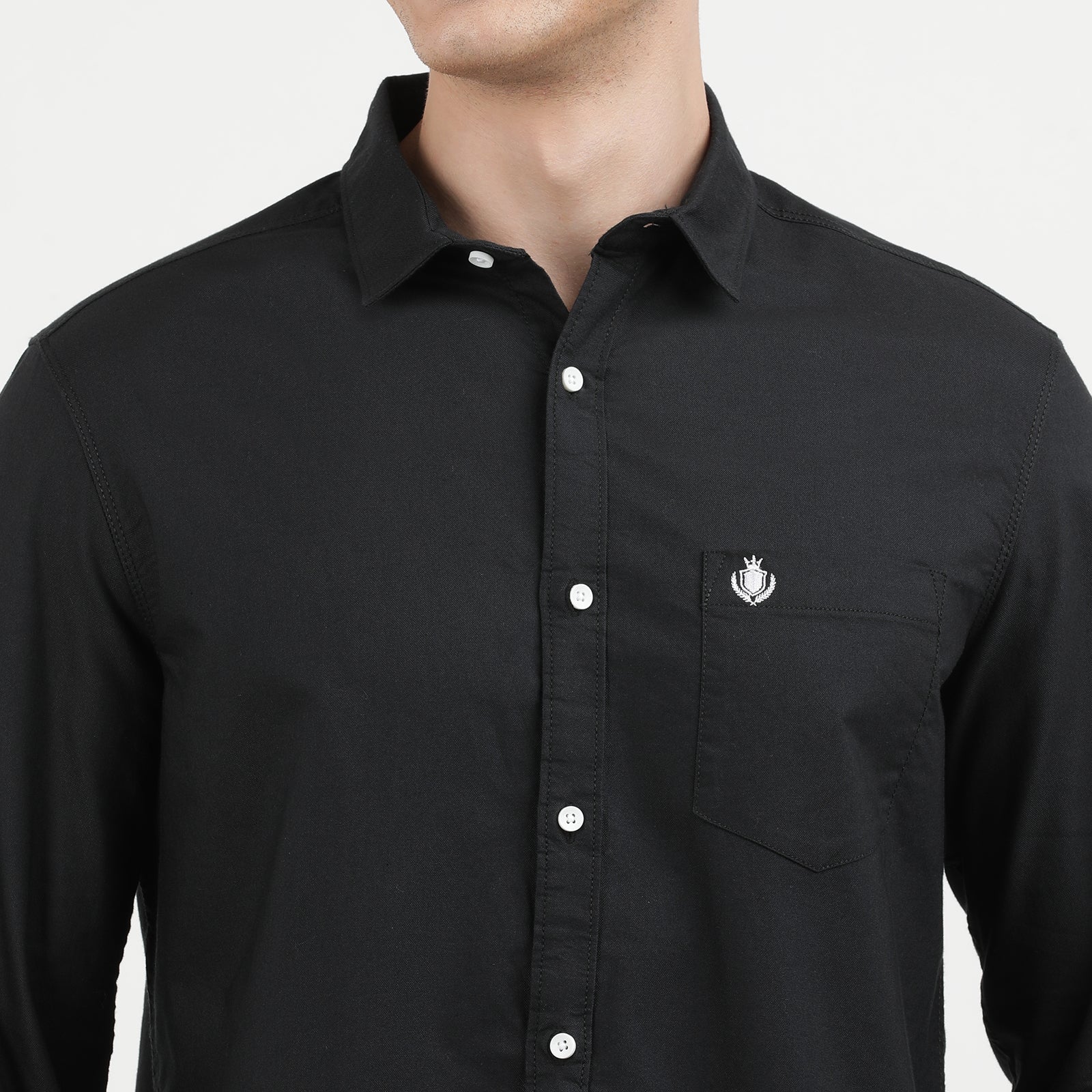 Jet Black Full Sleeve Casual Shirt