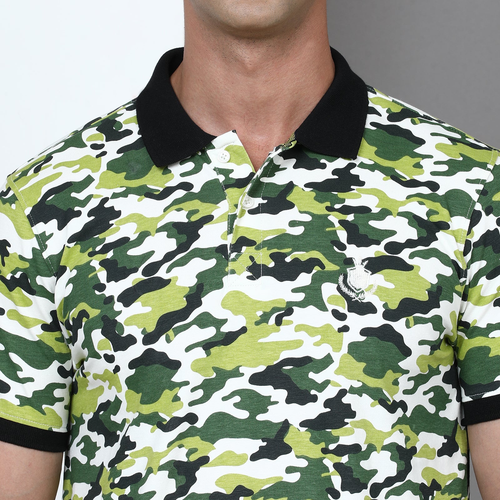 Slim Fit Printed Polo T-Shirt