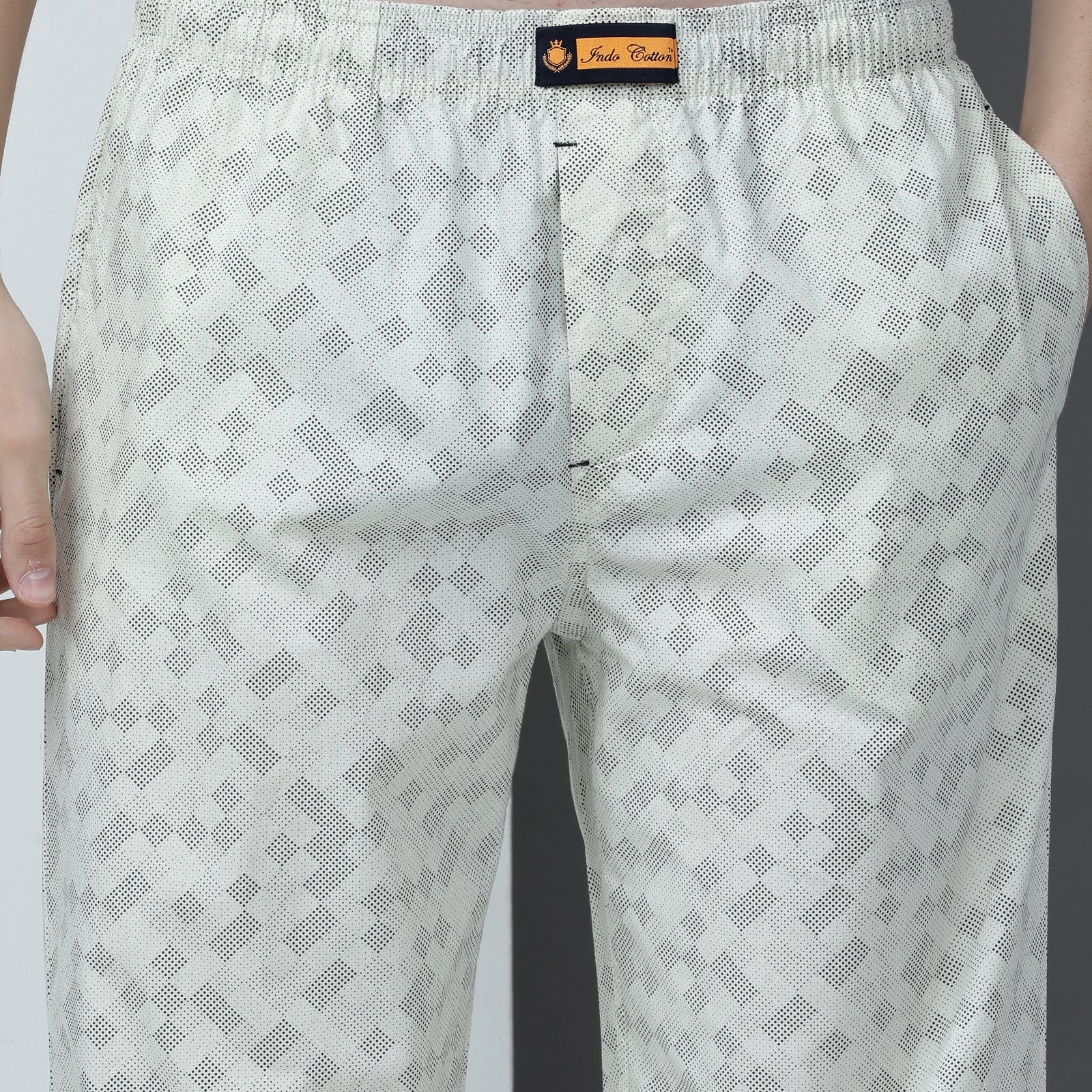 Cream Printed Lounge Pant