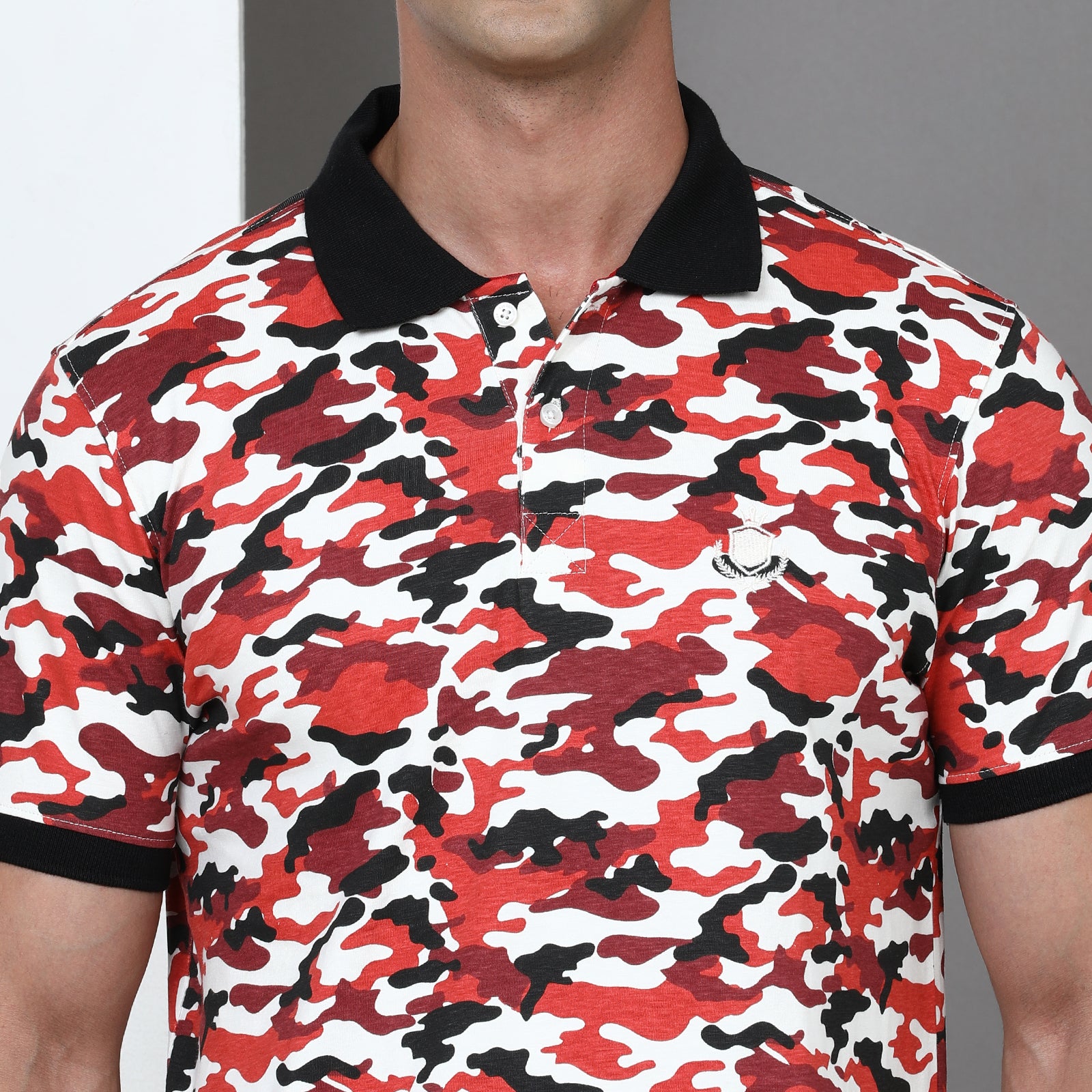 Slim Fit Printed Polo T-Shirt