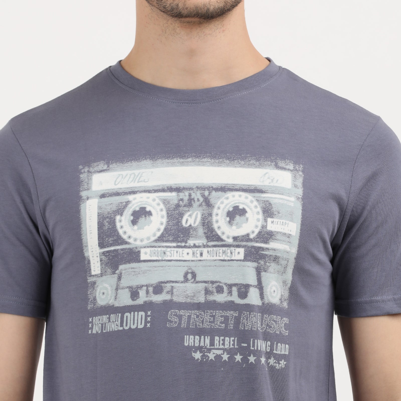 Grisalle Men's Retro Cassette Tape Graphic Tee