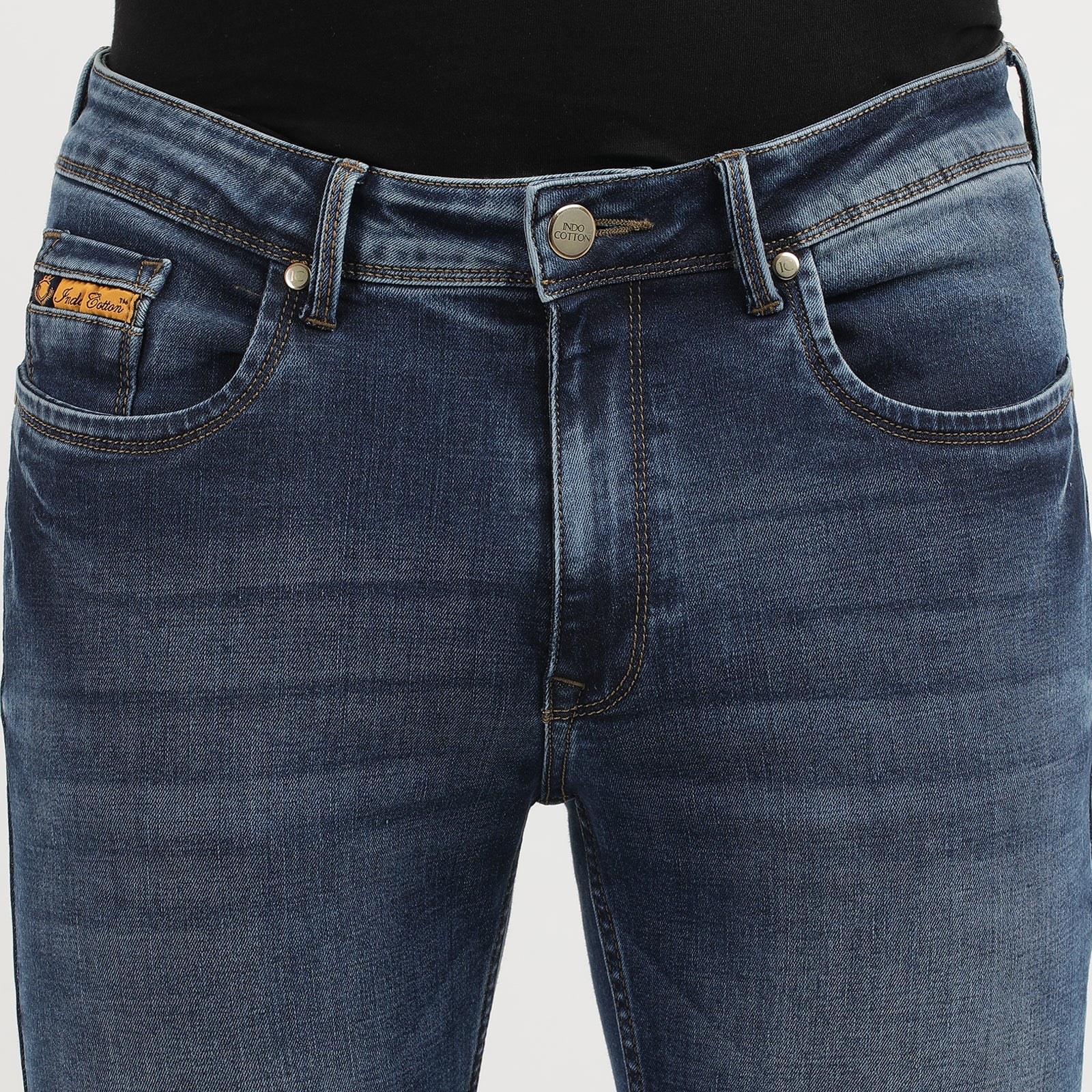 Men's Distressed Light Shade Slim Fit Denim Jeans