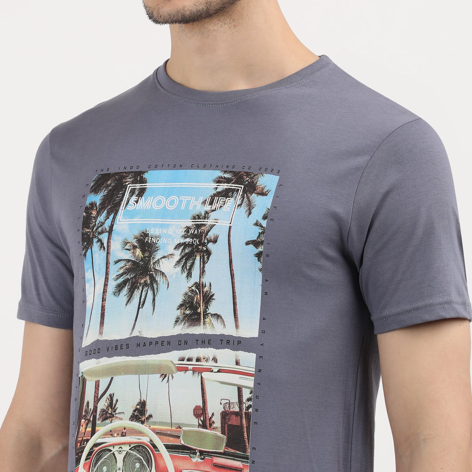 Grisaille-Tropical_Beach_Sunset-Graphic-T-Shirt