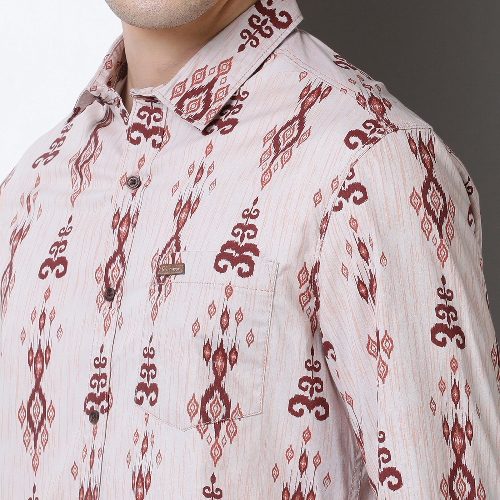 Cameo Rose Printed Full Sleeve Shirt