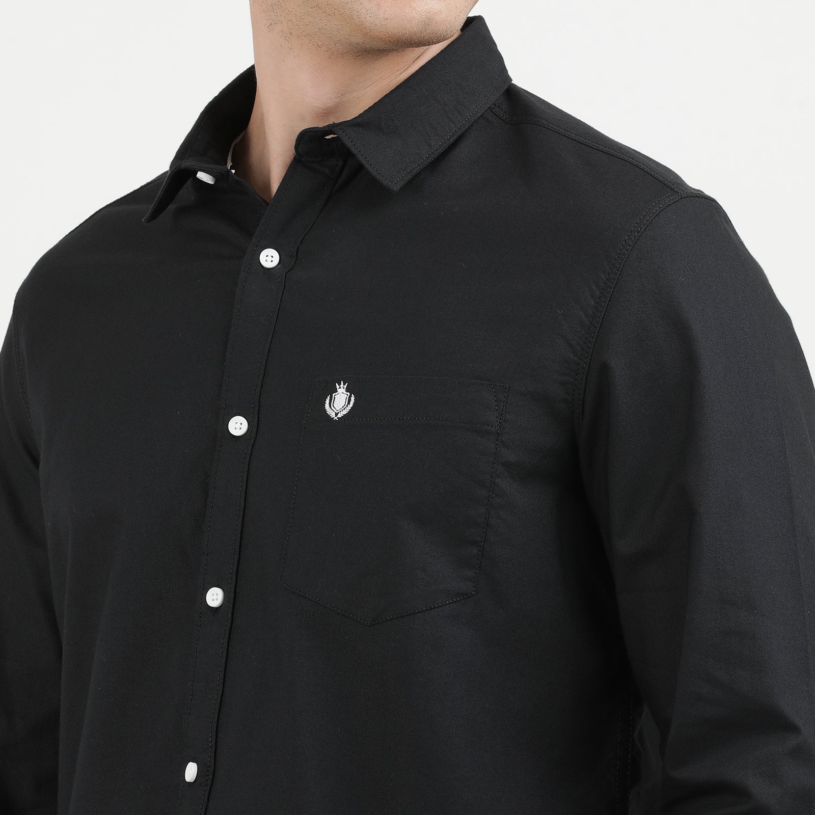 Jet Black Full Sleeve Casual Shirt