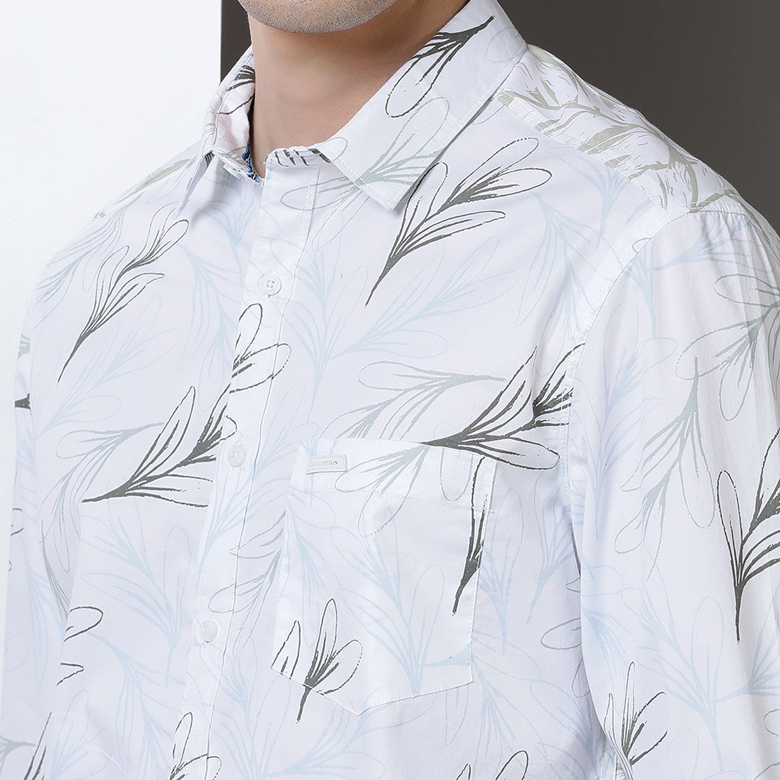 Cut & Sew Printed full sleeve shirt