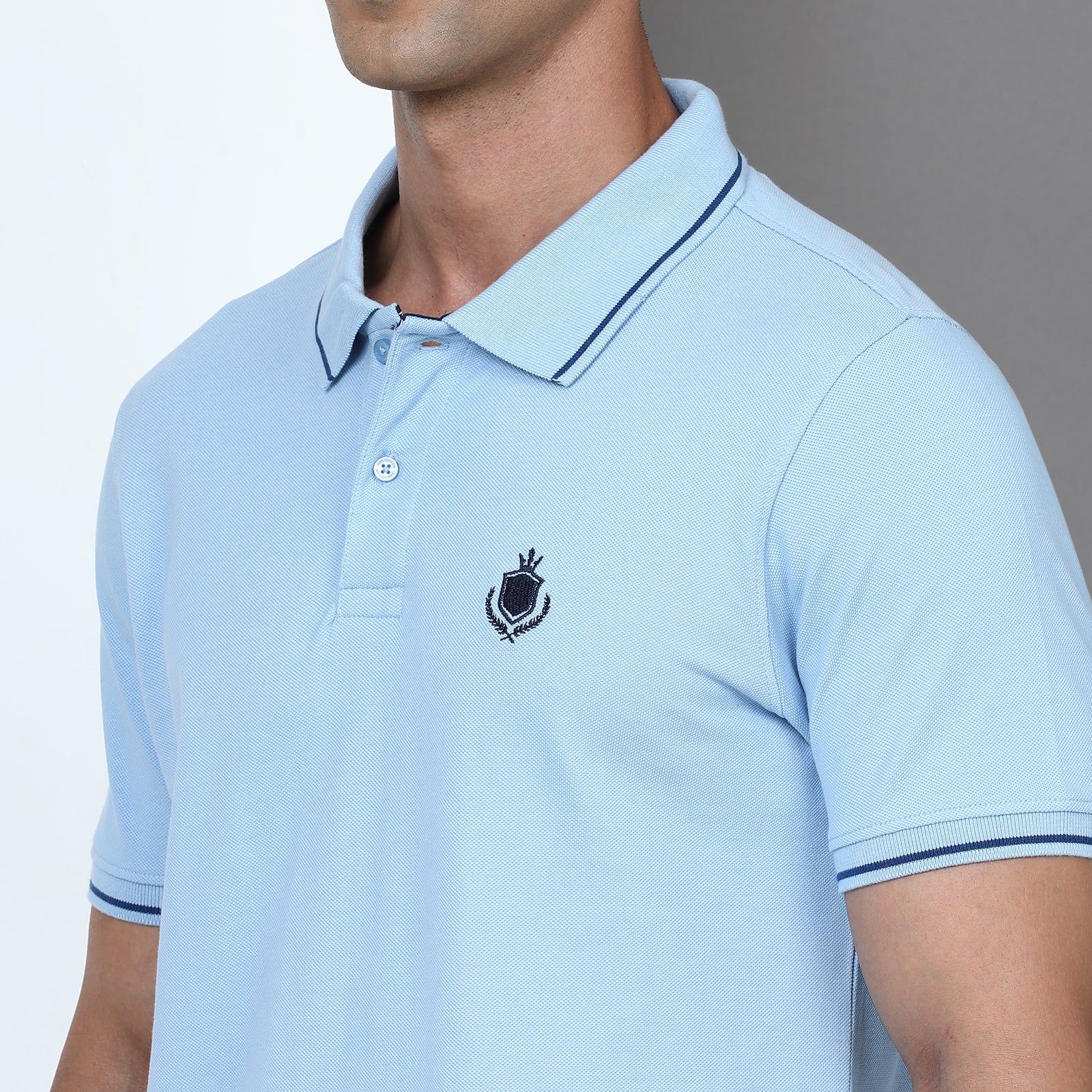 Solid Men Slim Fit Polo T-Shirt