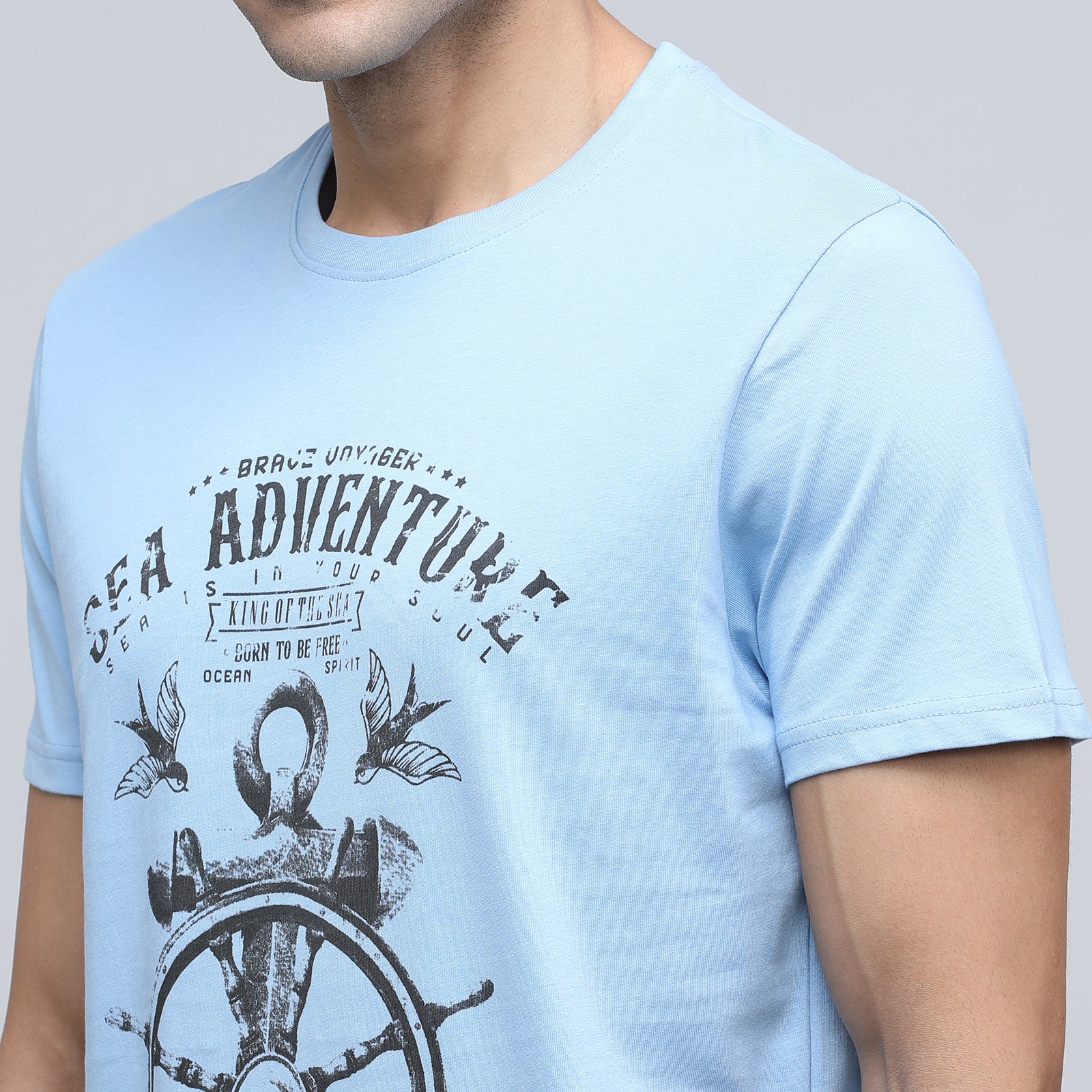 Indo Cotton Men's Crew Neck T-Shirt