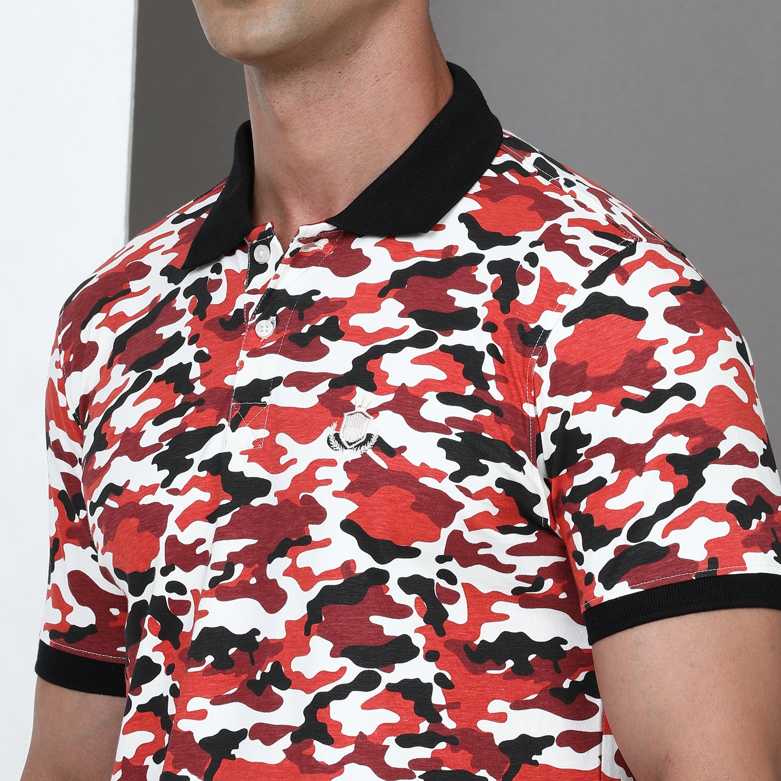 Slim Fit Printed Polo T-Shirt