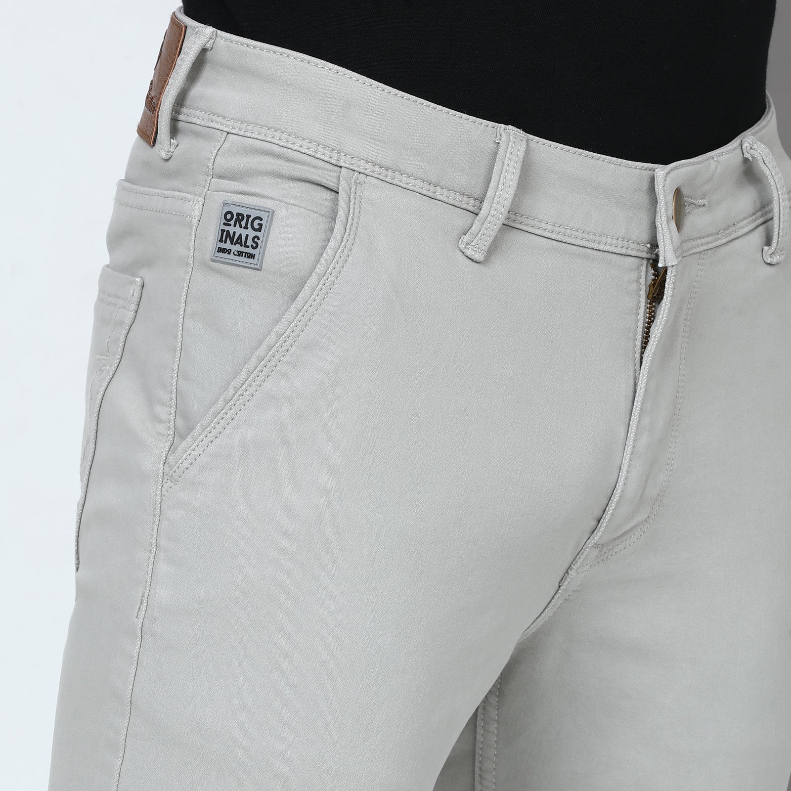 RFD Denim Light Grey Midrise Slim Fit Jeans